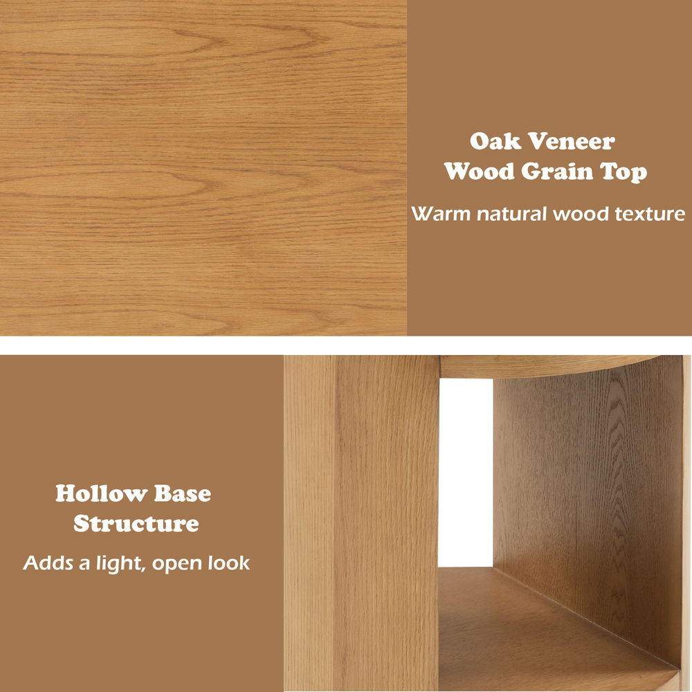 Zoey - End Table - Oak, light brown, view 7