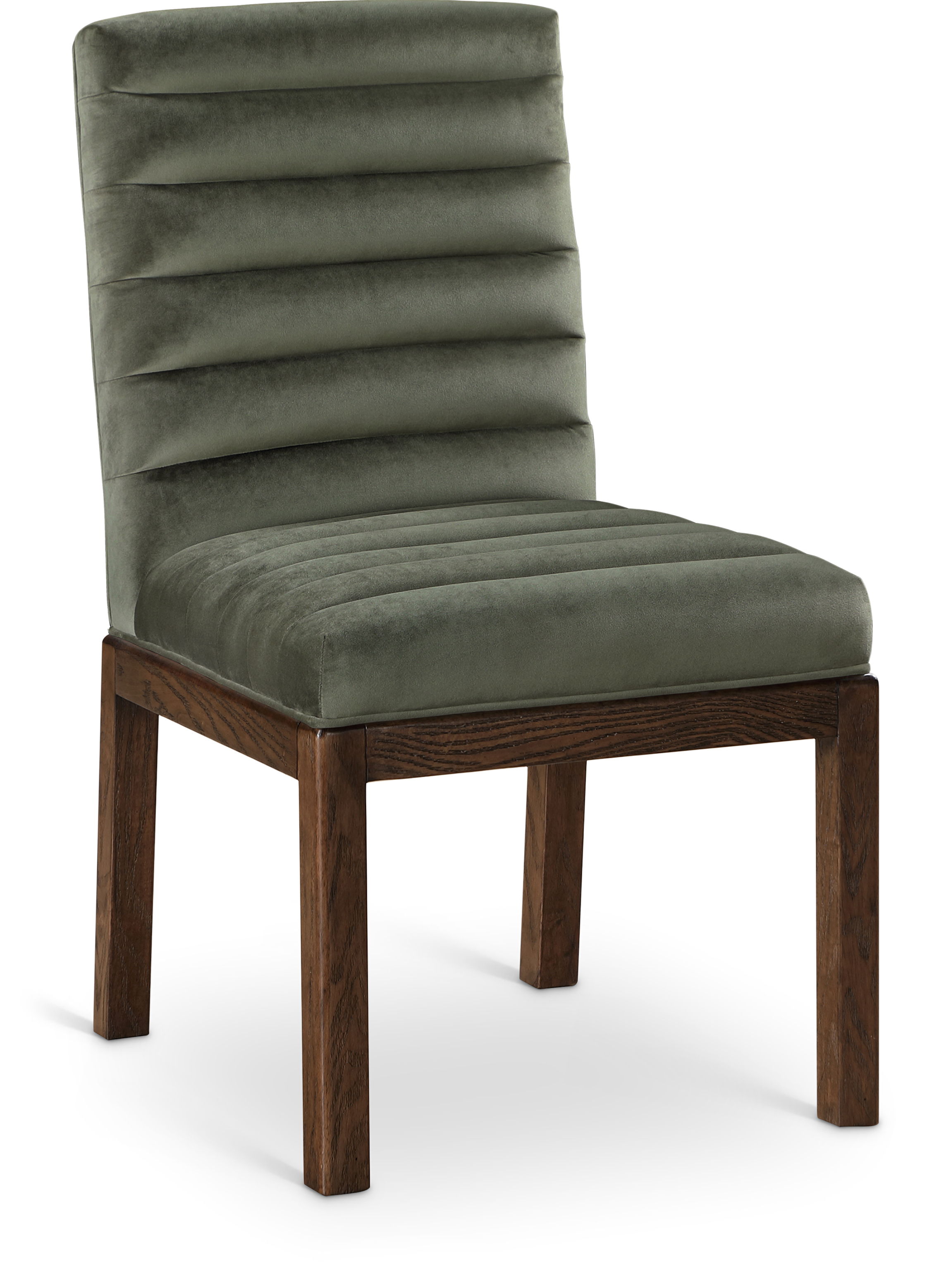 Evelyn - Dining Chair With Brown Legs - Green