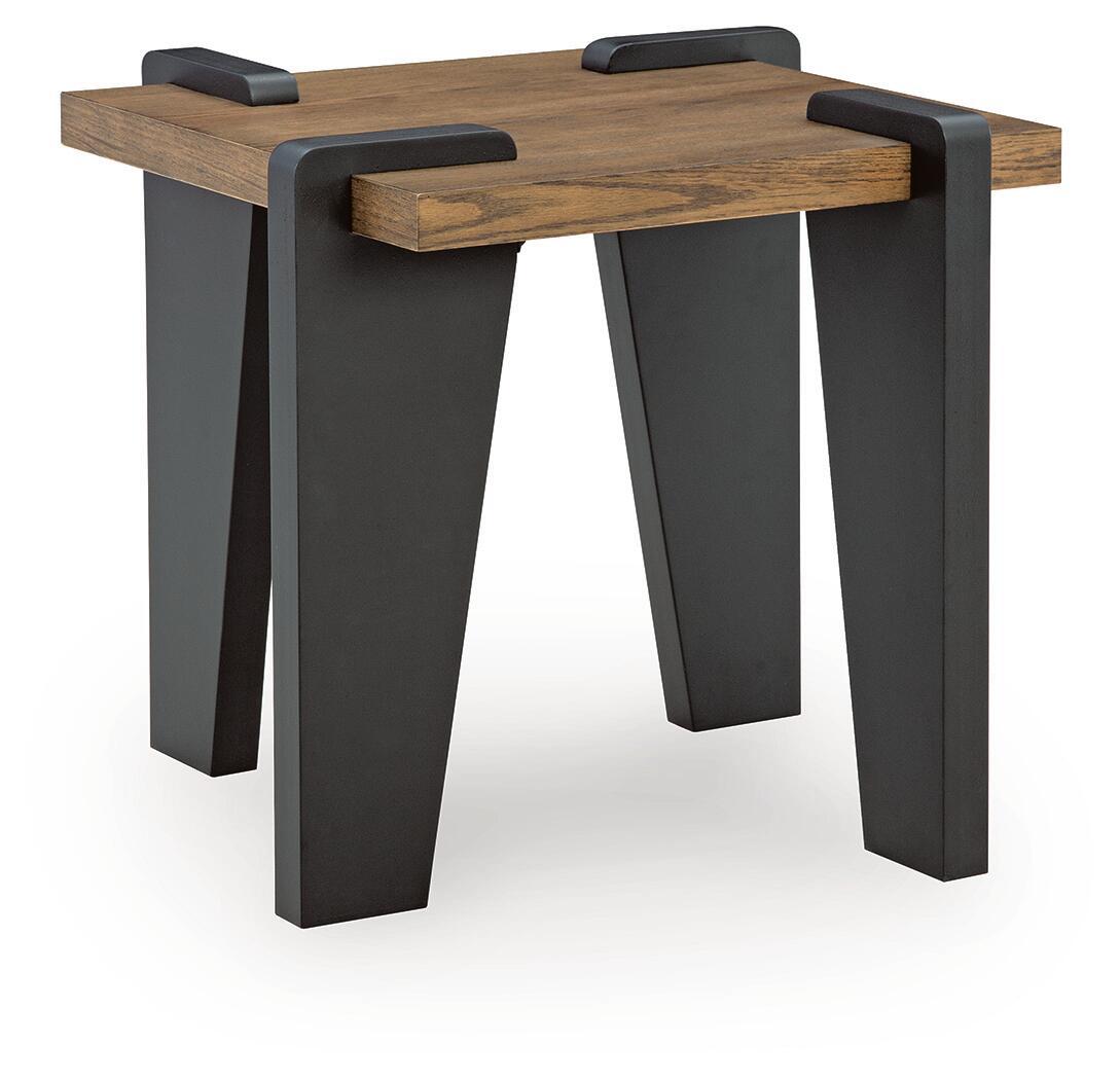 Weathermore – Square End Table – Brown / Black