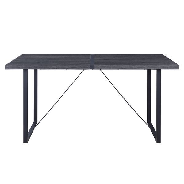 Nakula - Dining Table - Gray Oak & Black, black, view 4