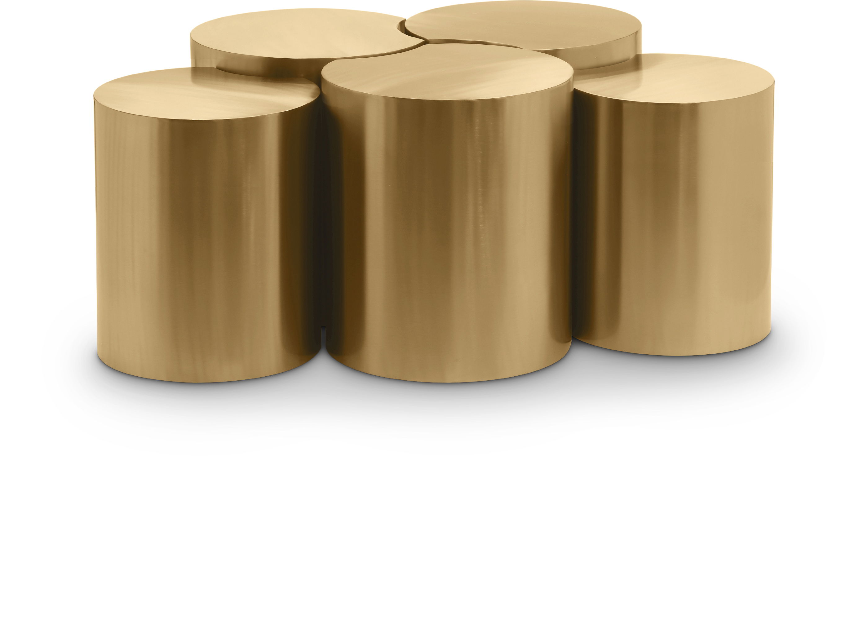 Dimple - 5 Piece Modular Coffee Table - Gold