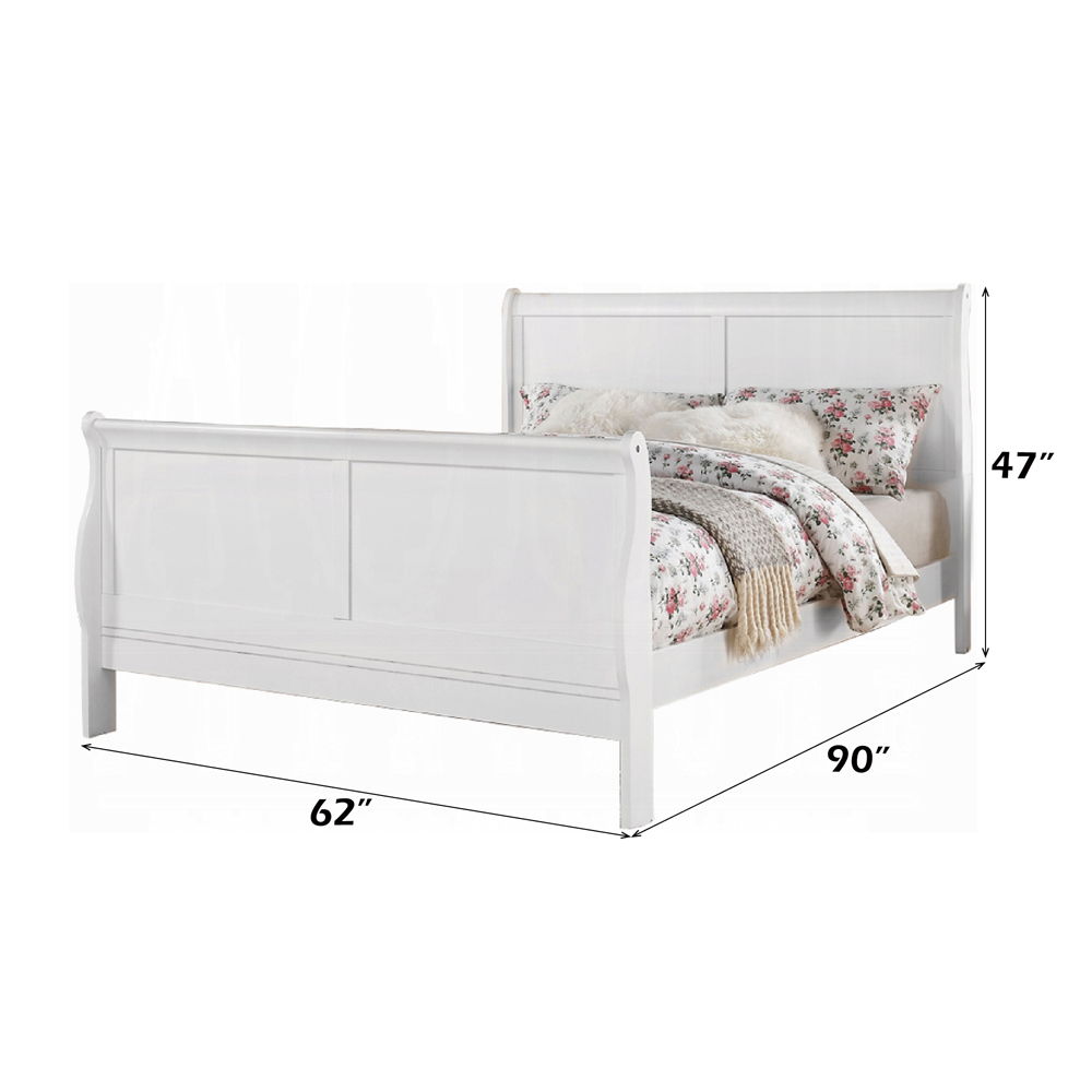 Louis Philippe III - Queen Bed - White, white, view 5