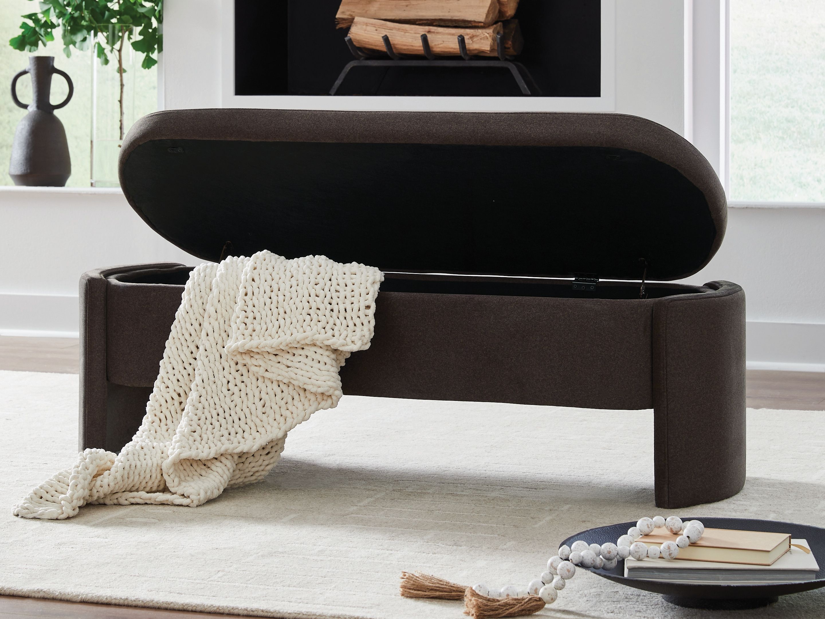 Ashley Furniture Vavuniya - Storage Bench - Brown - Image 5