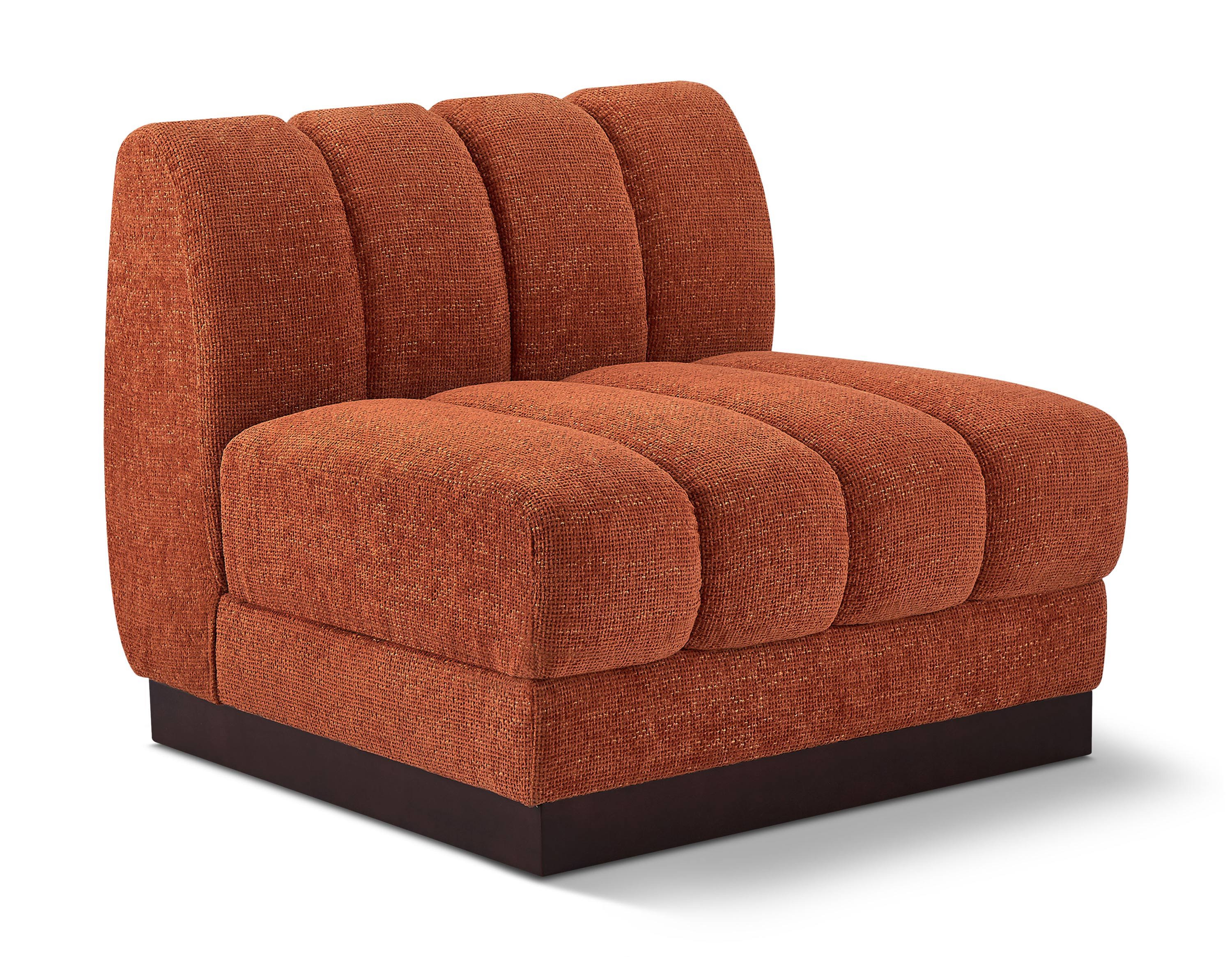 Quinn - Armless Chair - Cognac