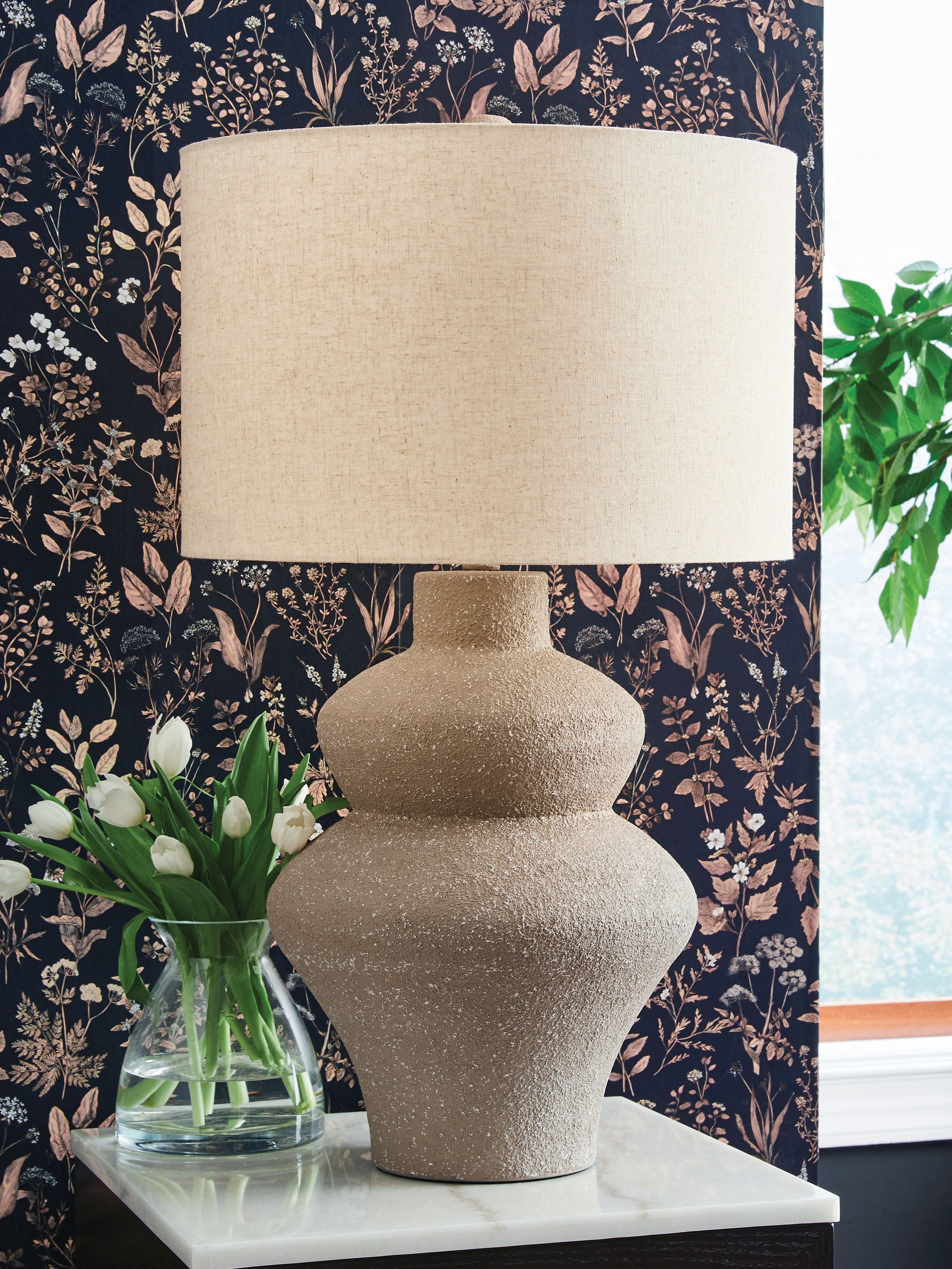 Ashley Furniture Jossleigh - Metal Table Lamp - Beige - Image 2
