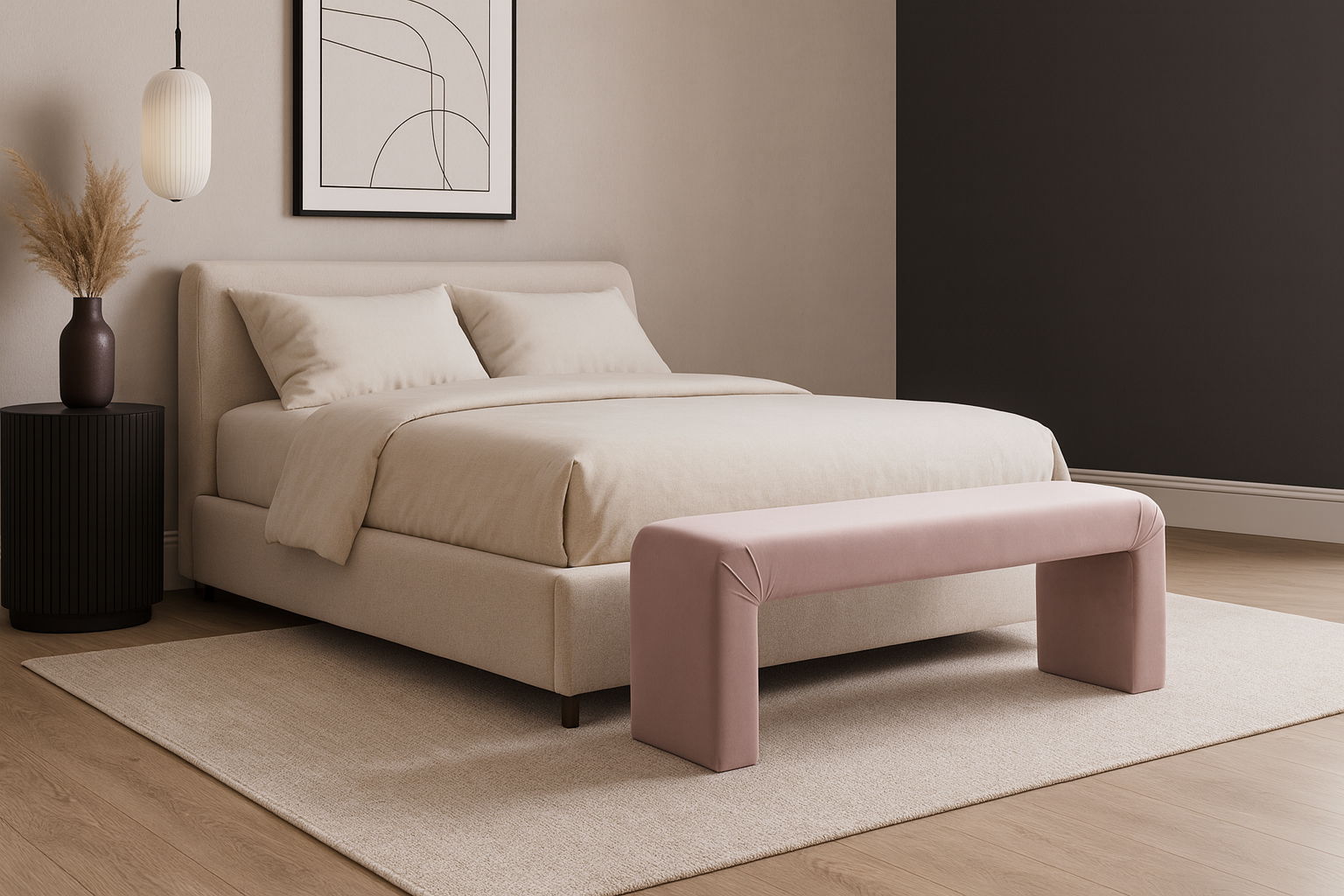 Minimalist - Bench - Pink
