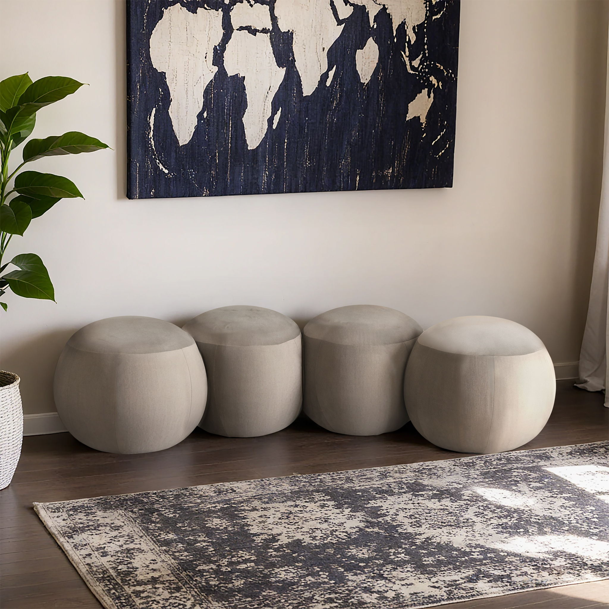 Apollo - 65" Velvet Bench - Cream