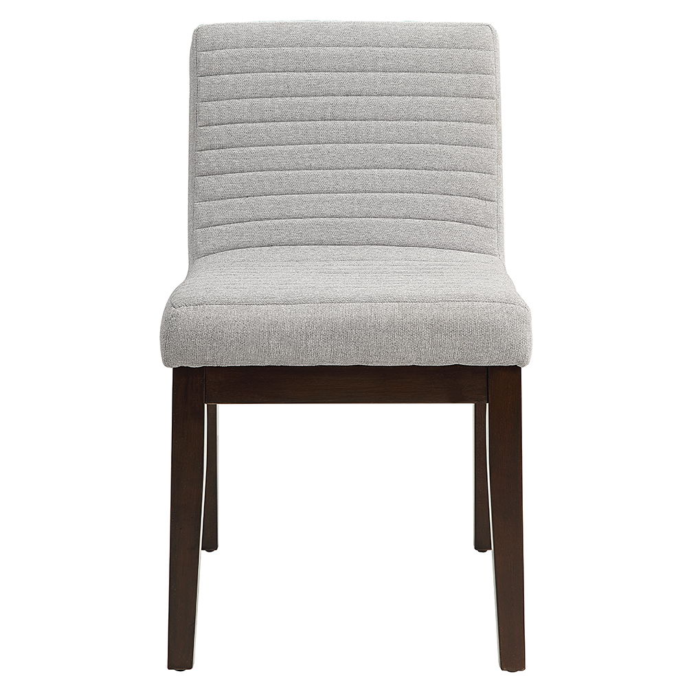 Edwyn - Side Chair (Set of 2) - Gray Fabric & Brown, light gray, view 8
