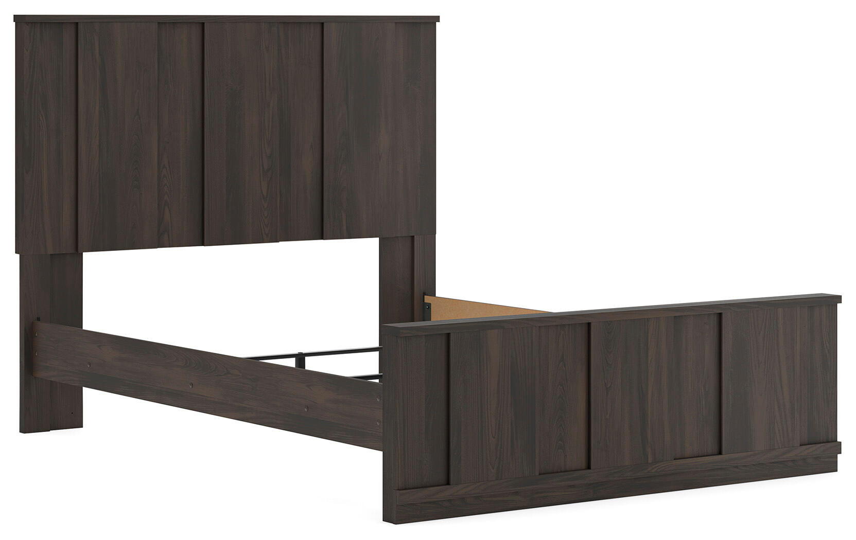 Ashley Furniture Shaehartin - Queen Panel Bed - Dark Brown - Image 3
