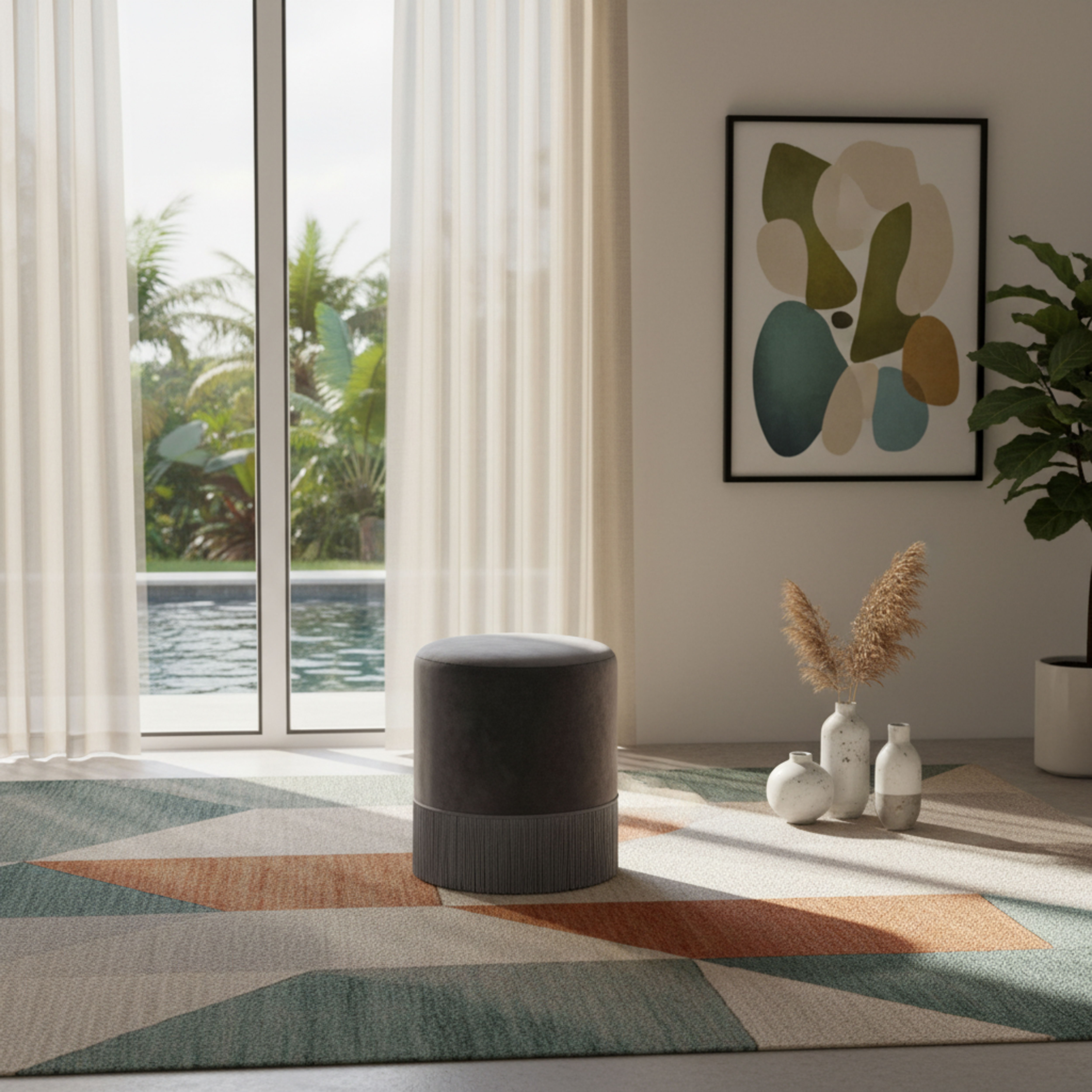 Teddy - Ottoman / Stool - Gray