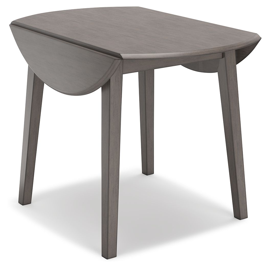 Ashley Furniture Shullden - Round Drm Drop Leaf Table - Gray - Image 4