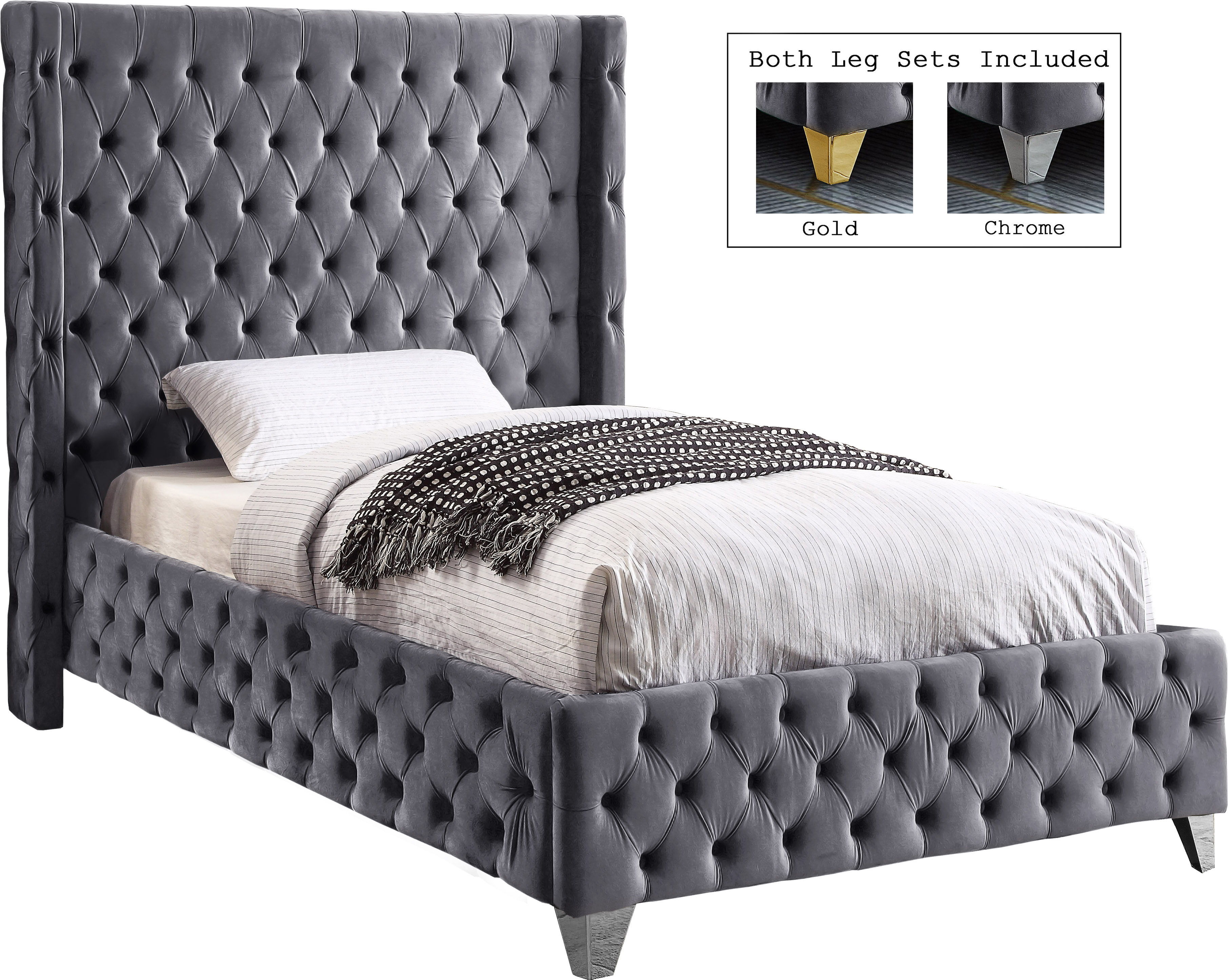 Savan - Twin Bed - Gray