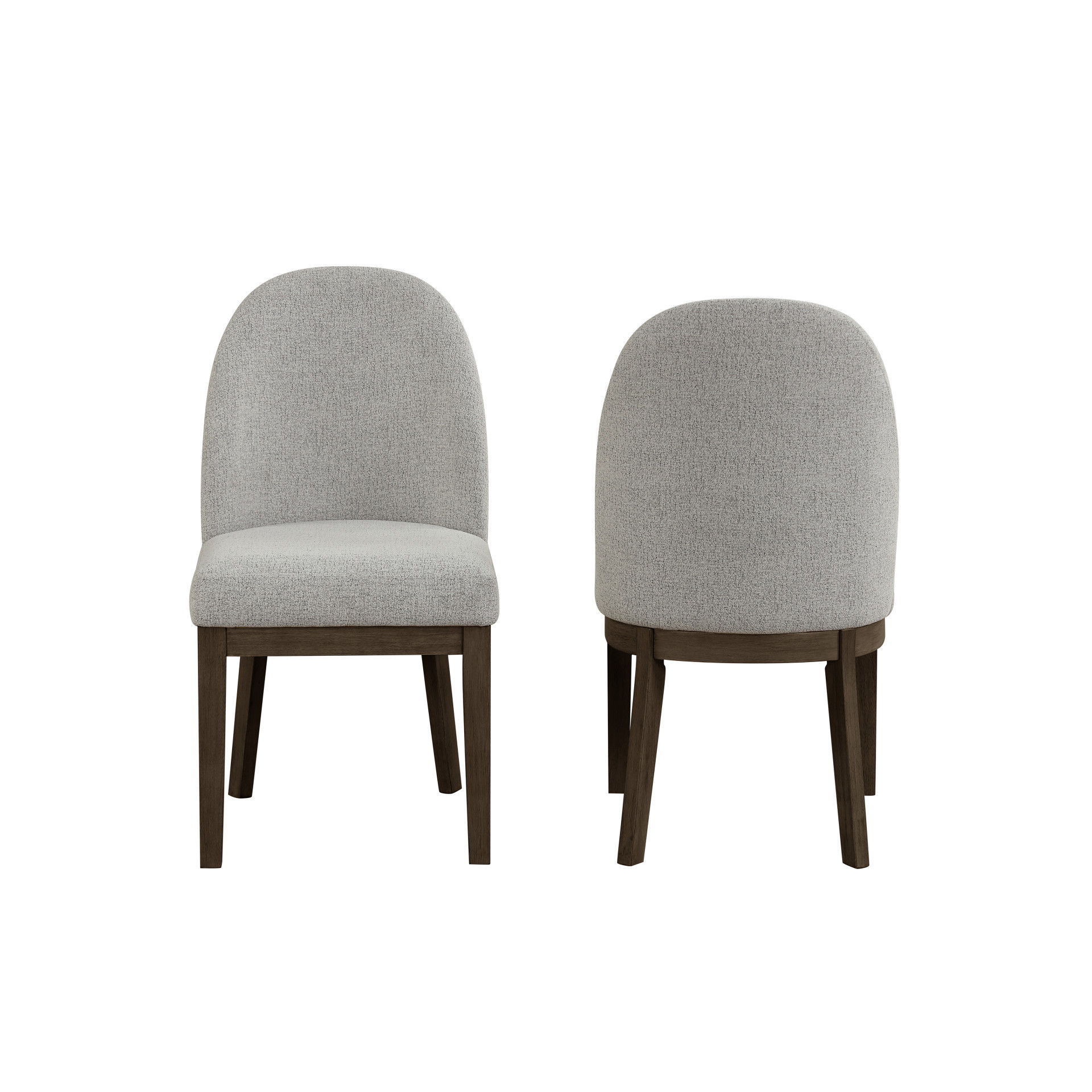Essence - Upholstered Curved Back Chair (Set of 2) - Brown, dark brown, view 6