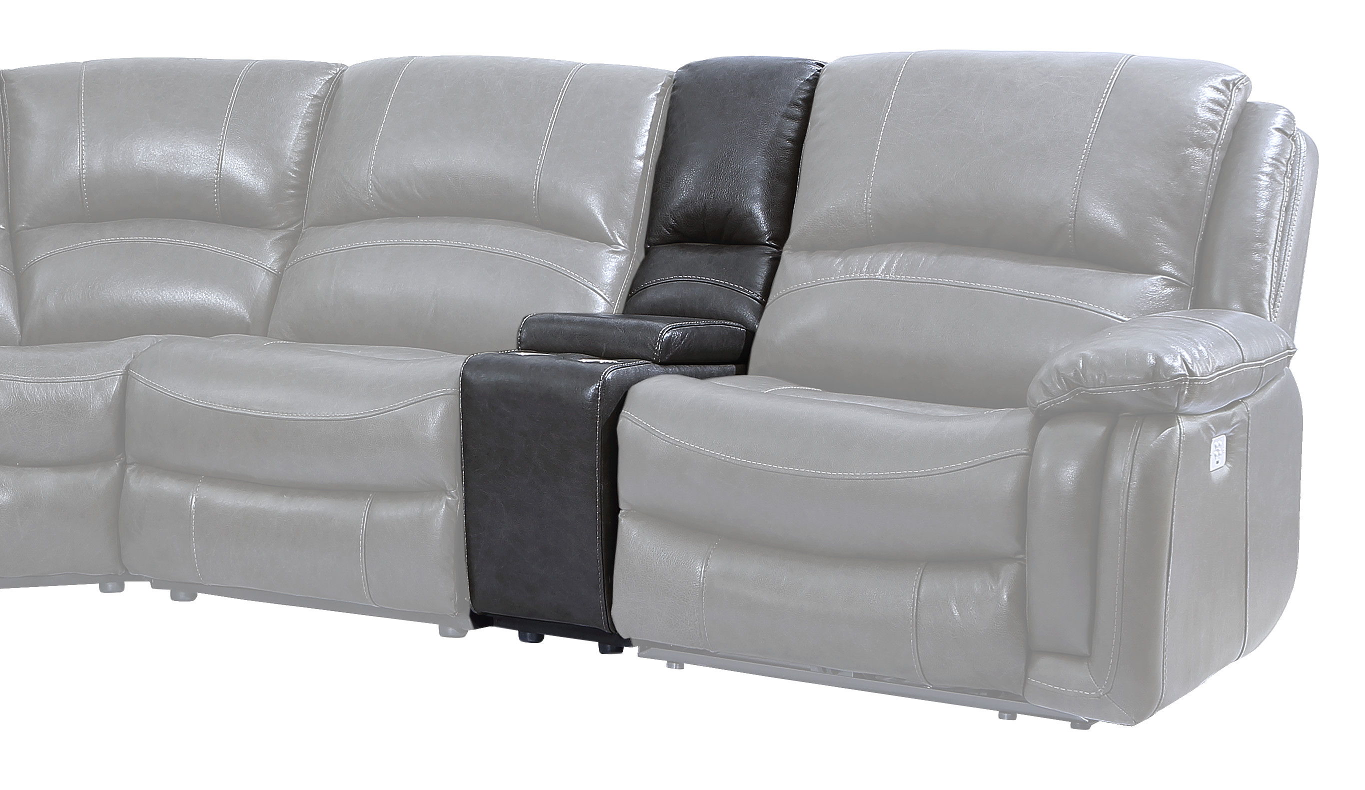 Denver - Leather Console - Charcoal