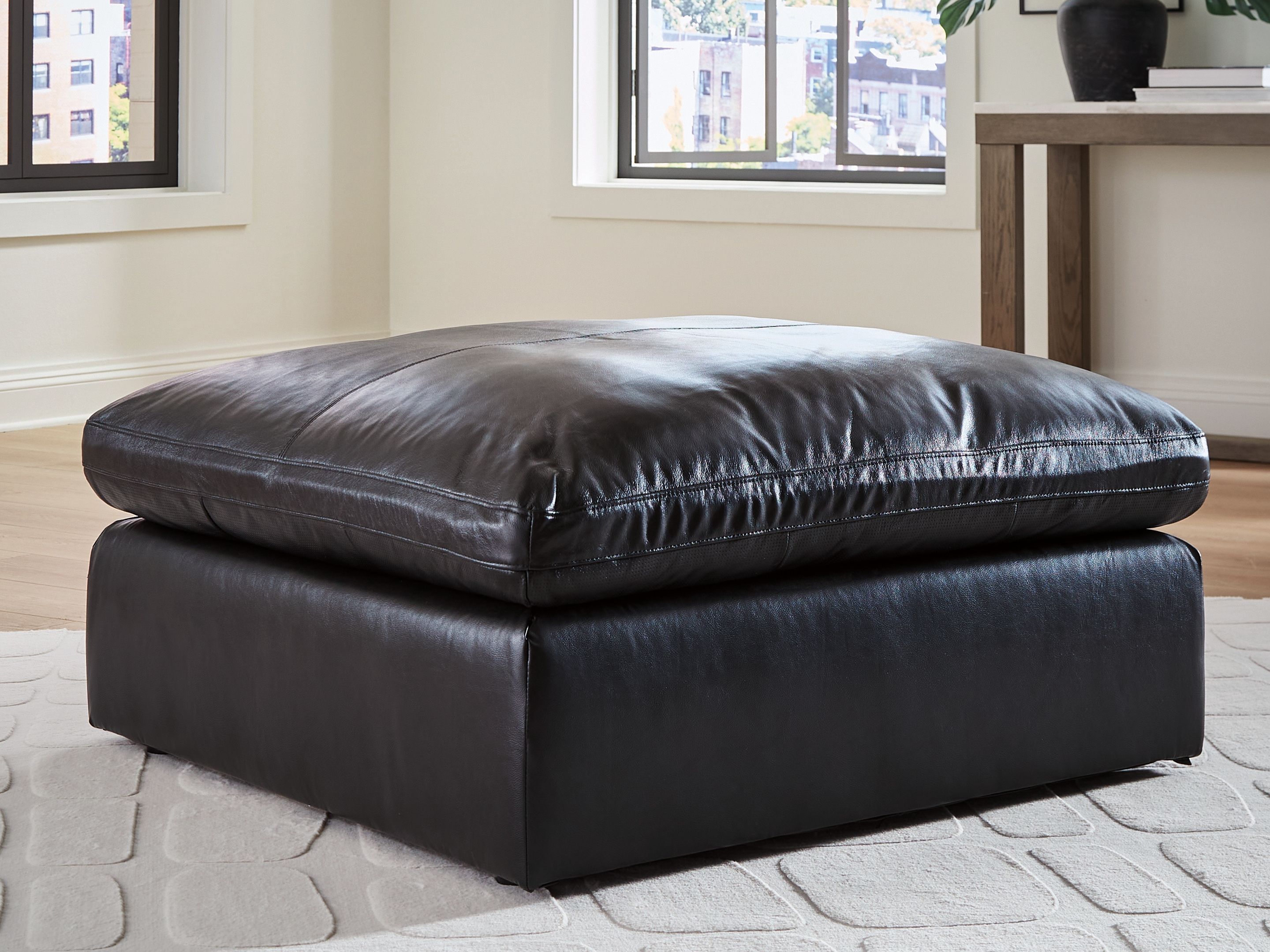 Ashley Furniture Emilia - Oversized Accent Ottoman - Black - Image 2