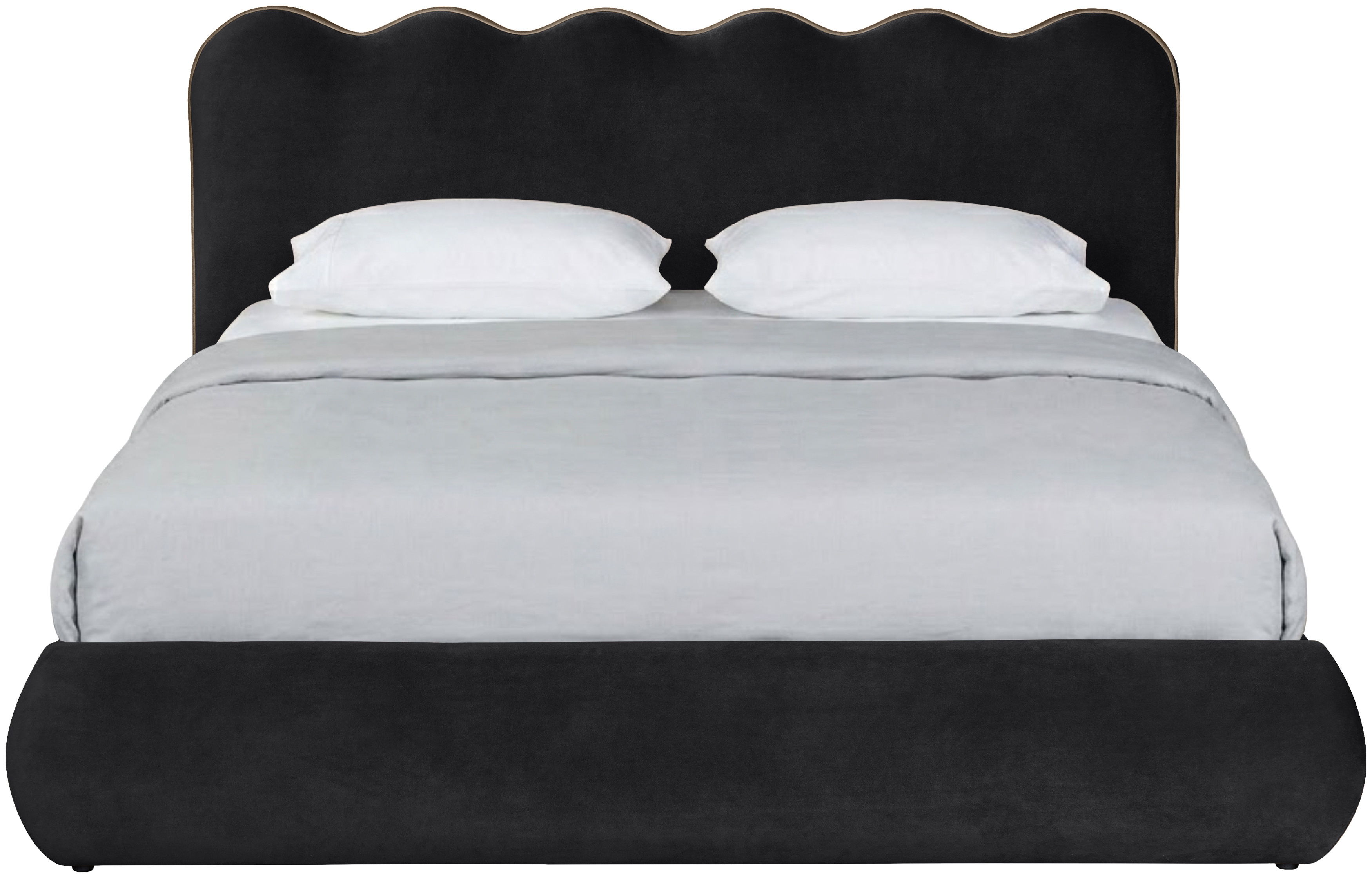 Tempo - Velvet Upholstered Full Bed - Black