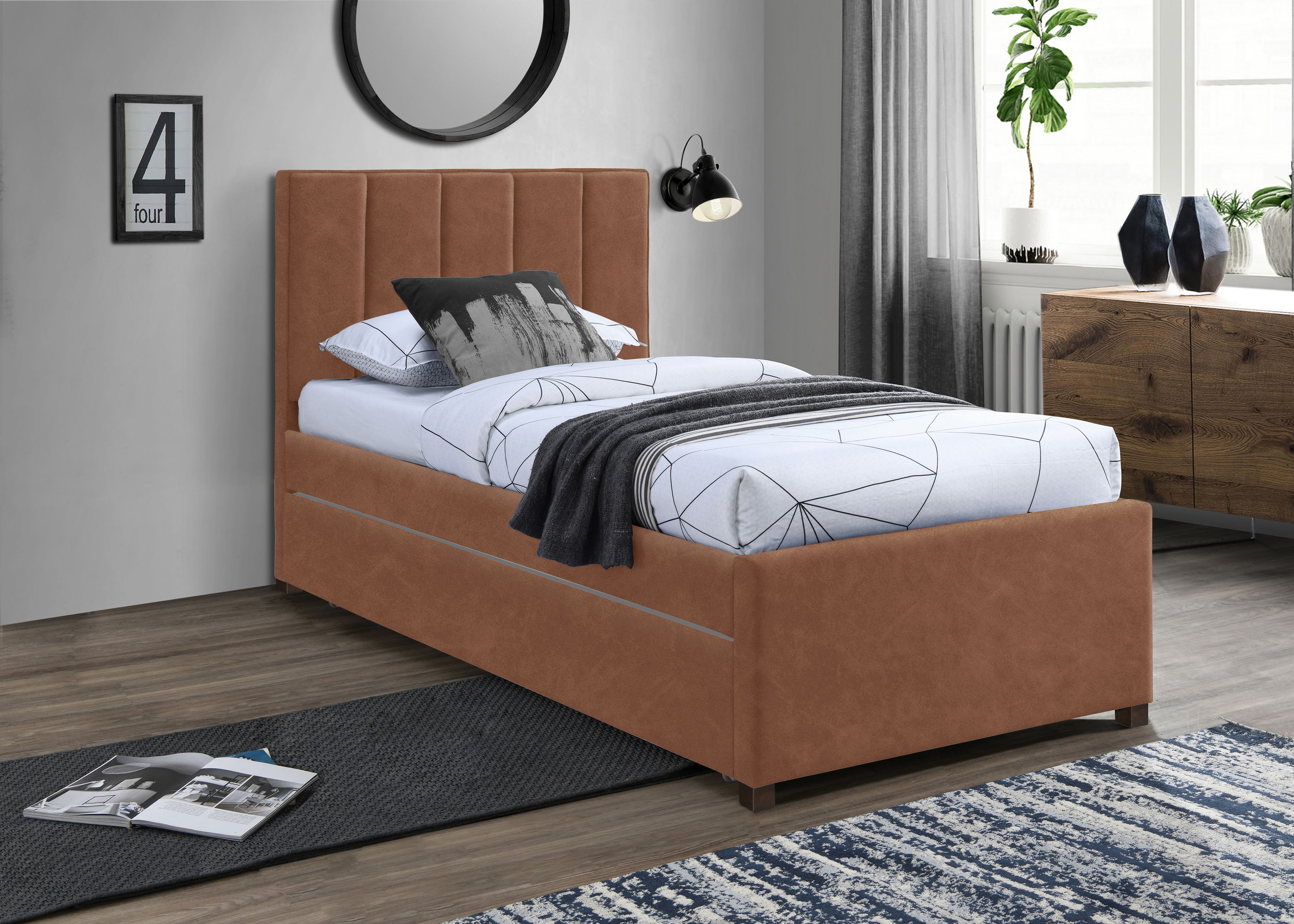 Hudson - Twin Trundle Bed - Cognac