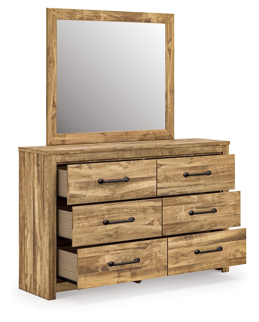 Ashley Furniture Maystonna - Dresser And Mirror - Brown - Image 5
