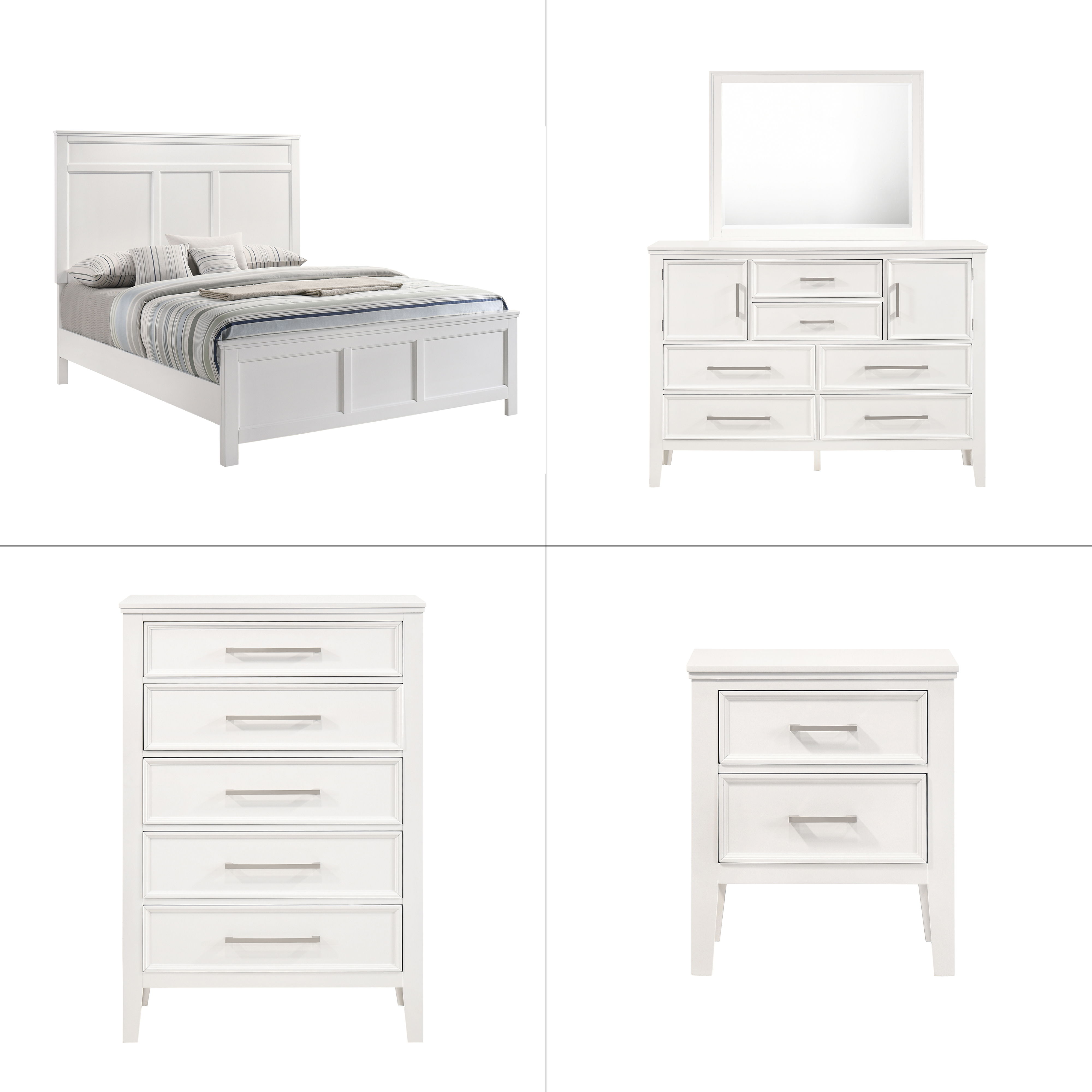Queen · 5 Pc · Bed & Dresser & Mirror & Chest & Nightstand