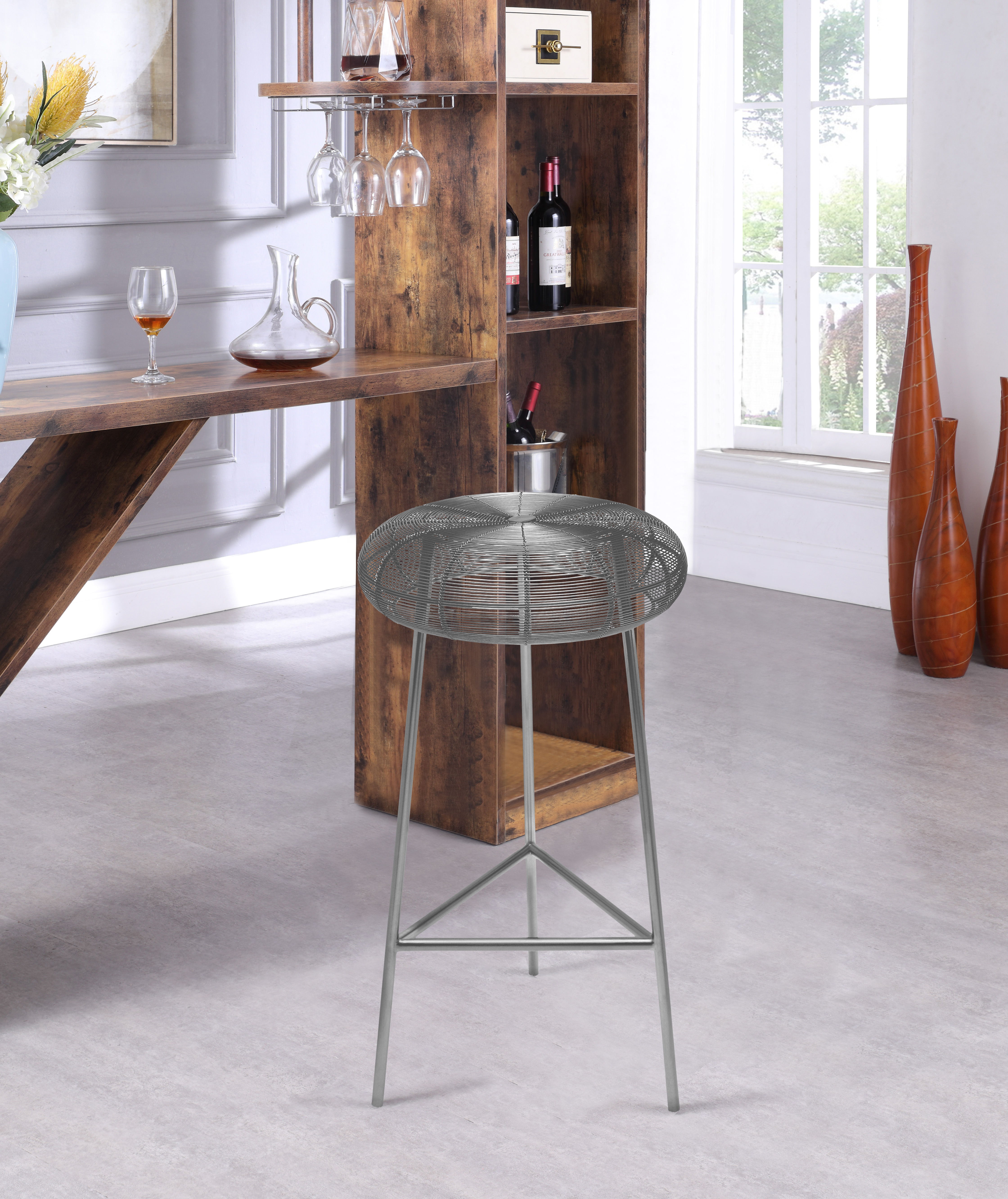 Tuscany - Bar Stool - Silver