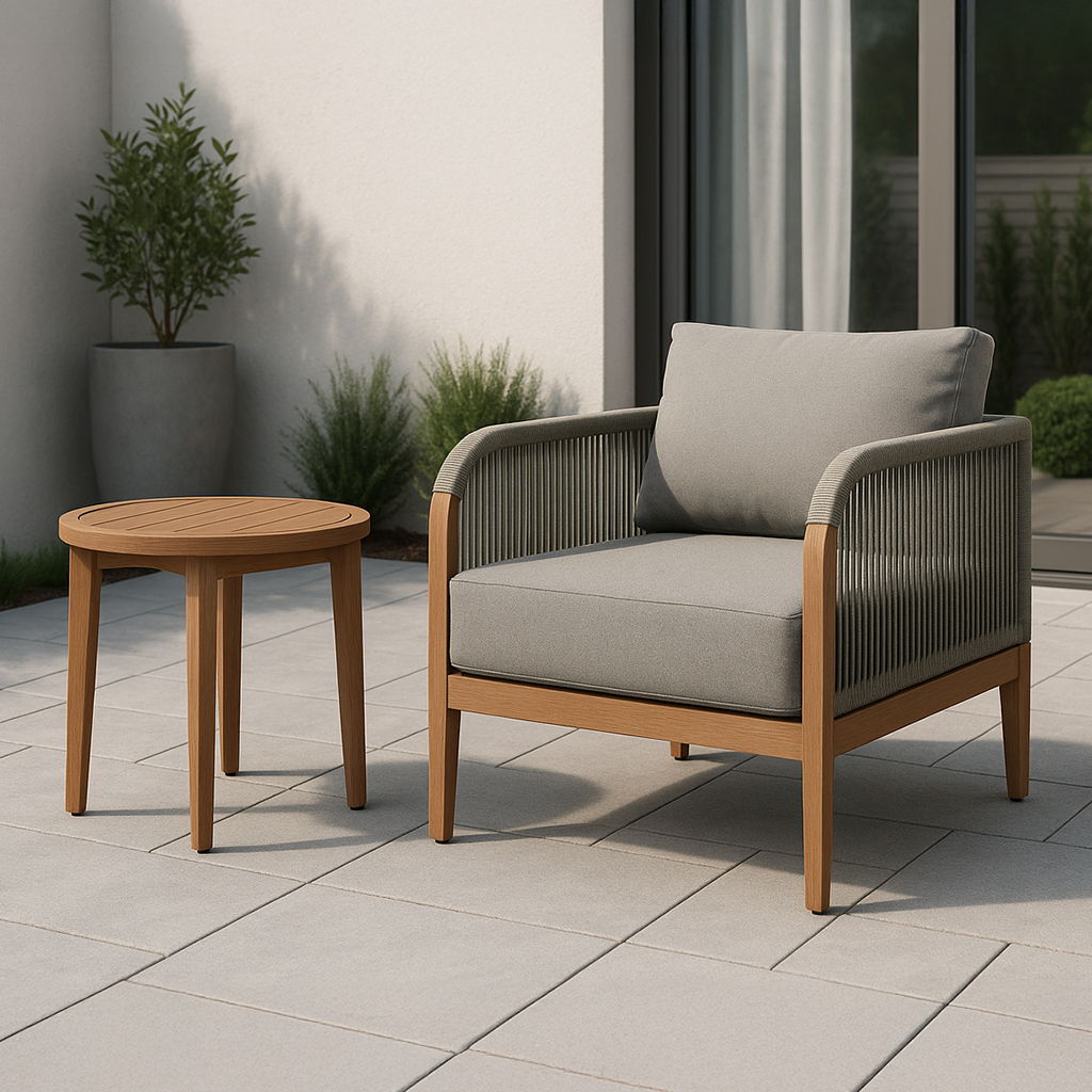 Maui - Water Resistant Outdoor Patio Chair - Gray