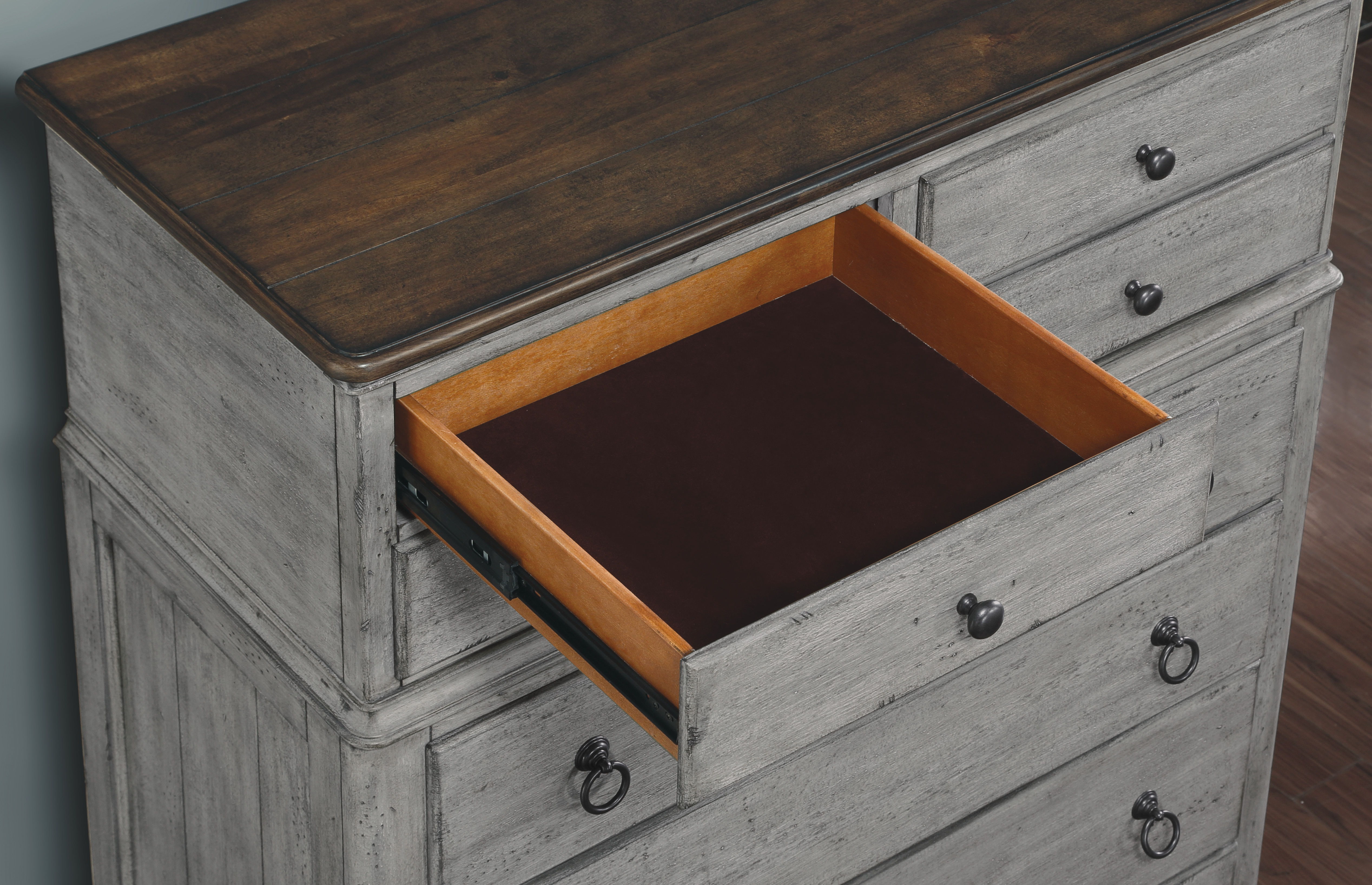 Plymouth - Drawer Chest - Gray, gray, view 6