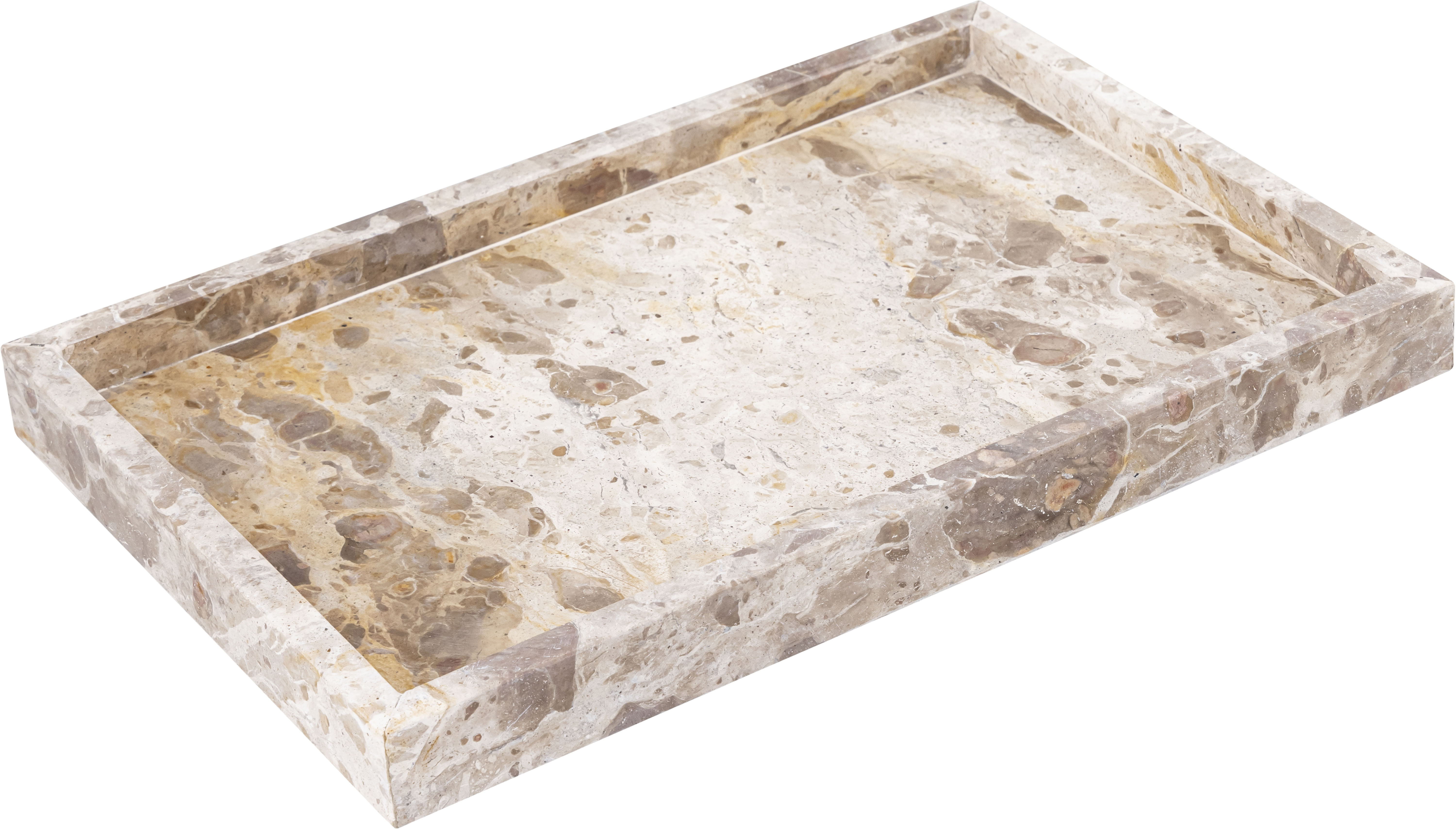 Barletta - Marble Rectangular Tray - Beige