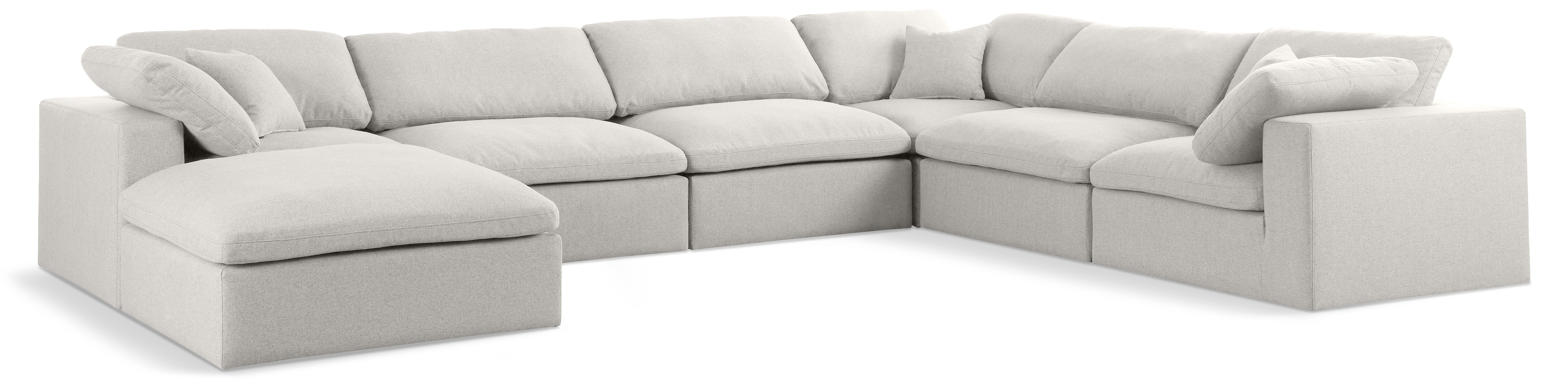 Serene - 7 Piece Modular Sectional - Cream