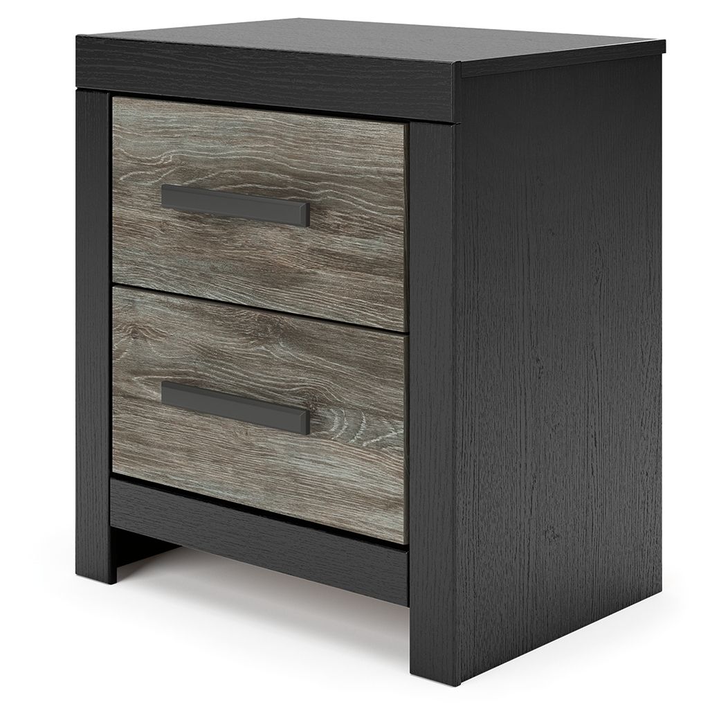 Ashley Furniture Broachmyn - Two Drawer Night Stand - Black / Gray - Image 4