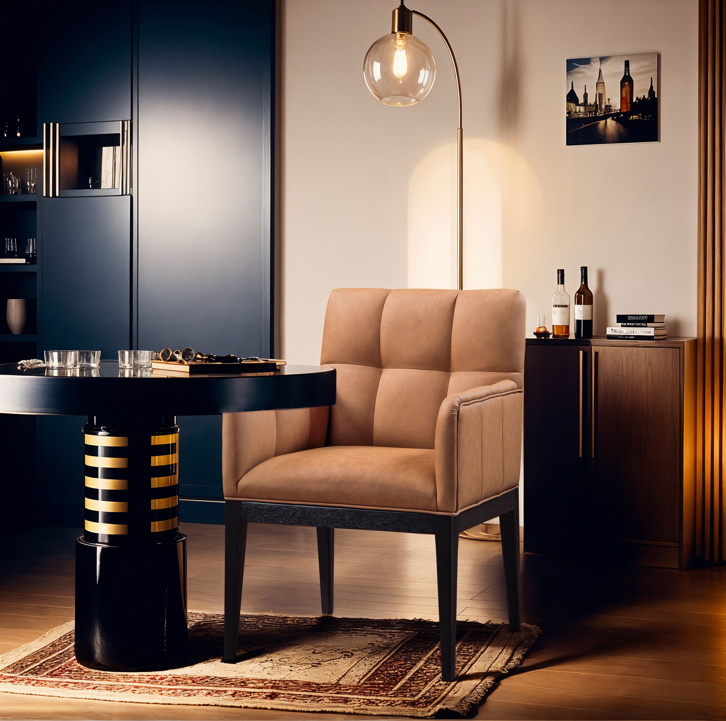 Adrian - Dining Arm Chair (Set of 2) - Cognac