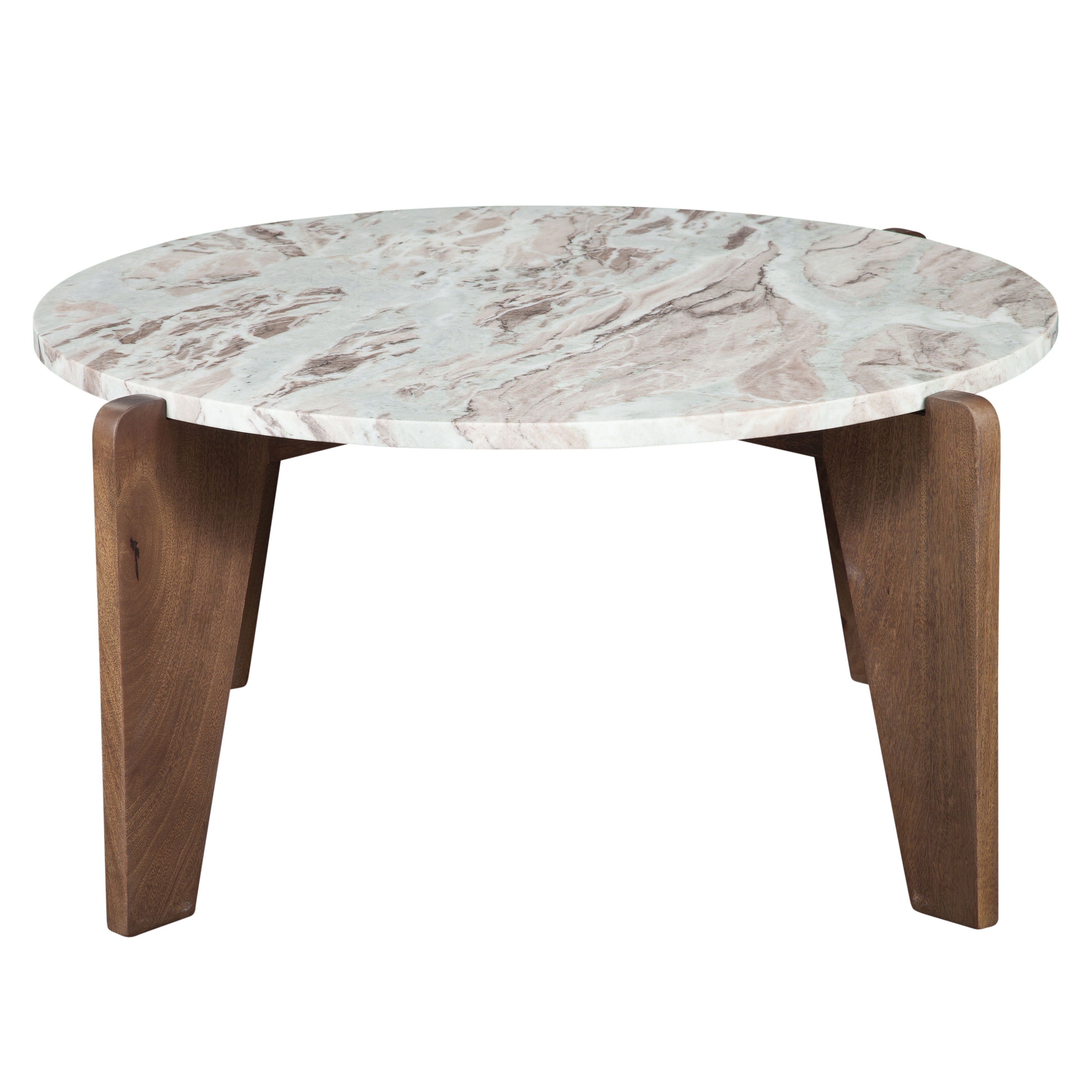 Shavon - Marble Top Cocktail Table - Brown