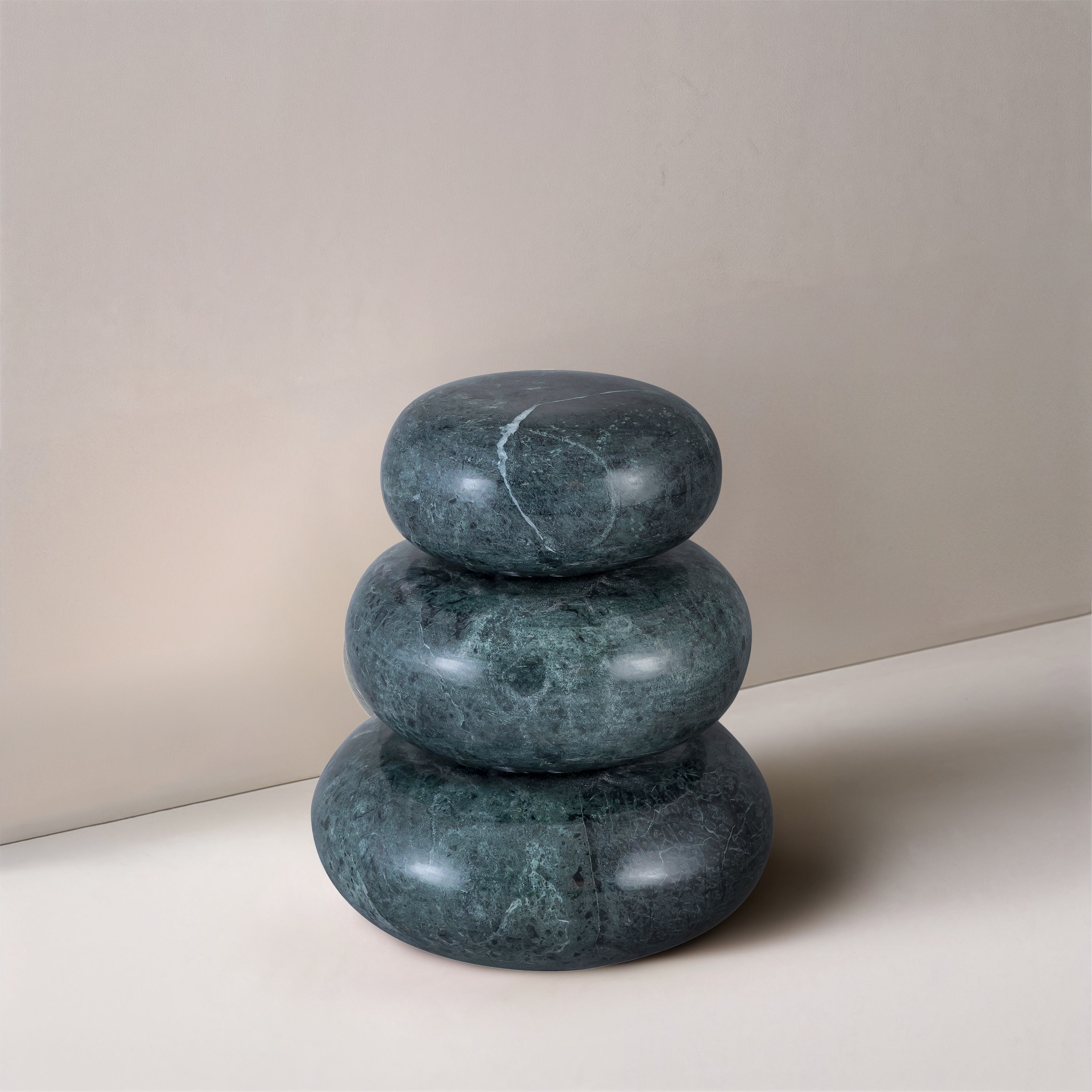 Pumpkin - 3 Piece Marble Decorative Object - Green