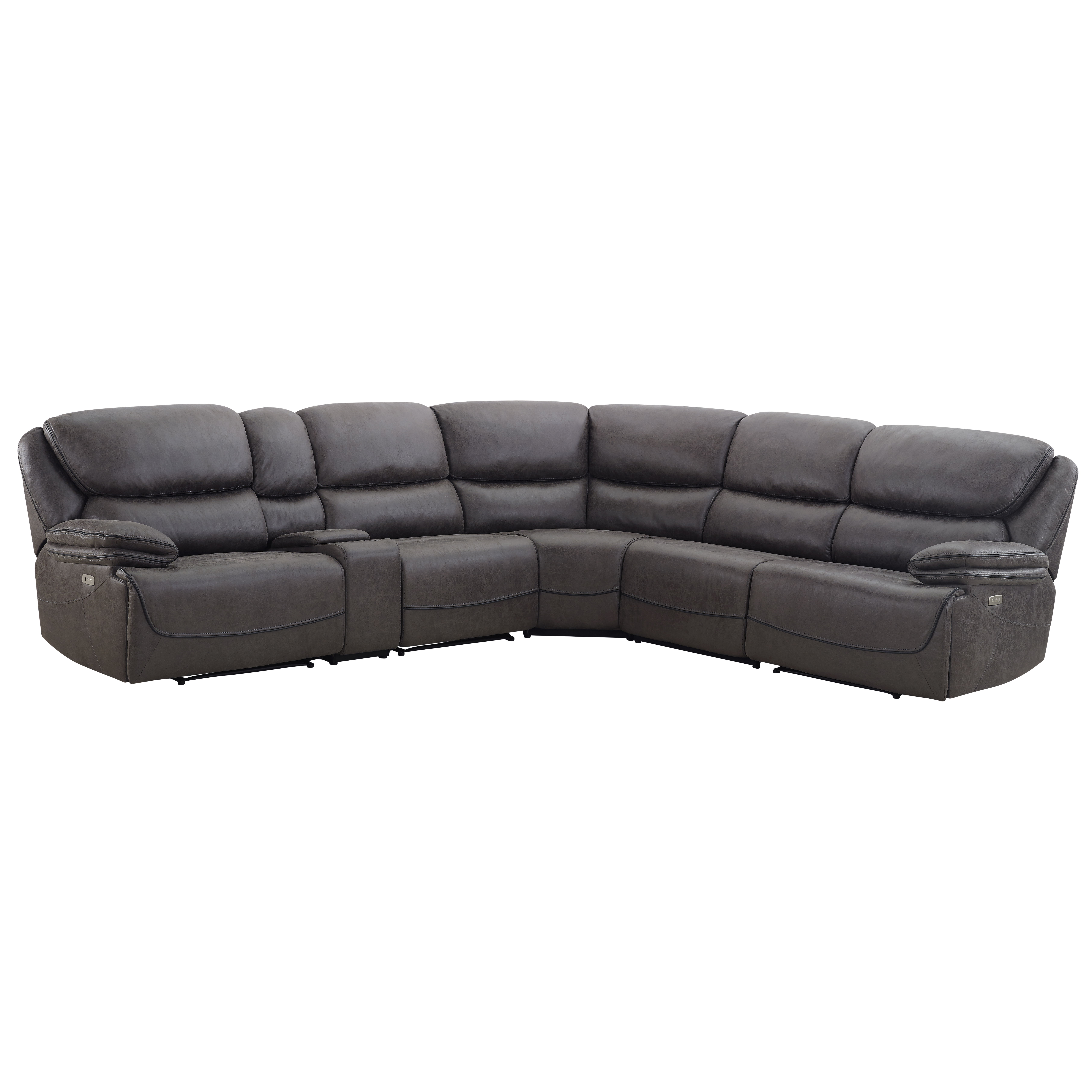 Plaza - 6 Piece Sectional - Dark Gray