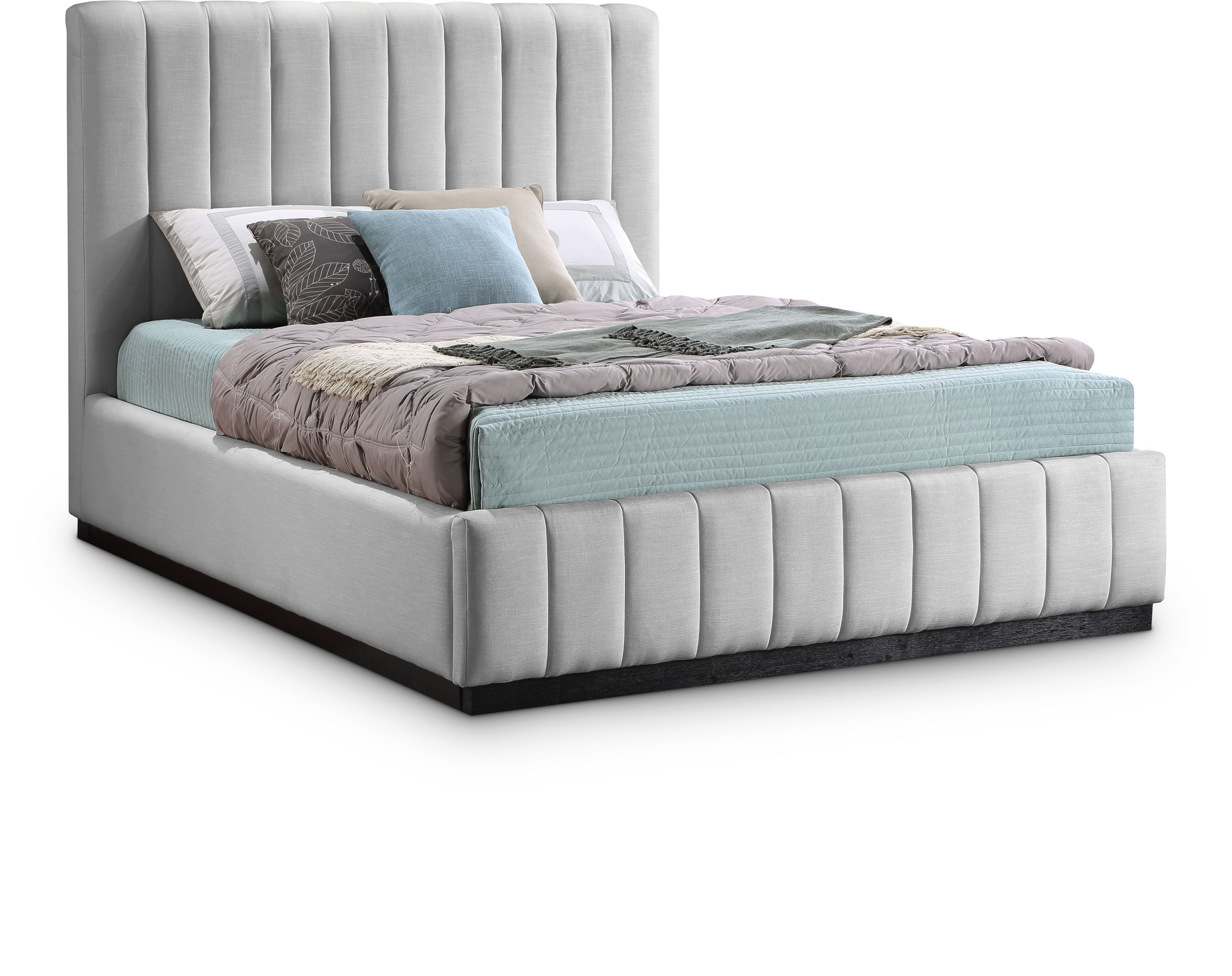 Lucia - Queen Bed - Gray