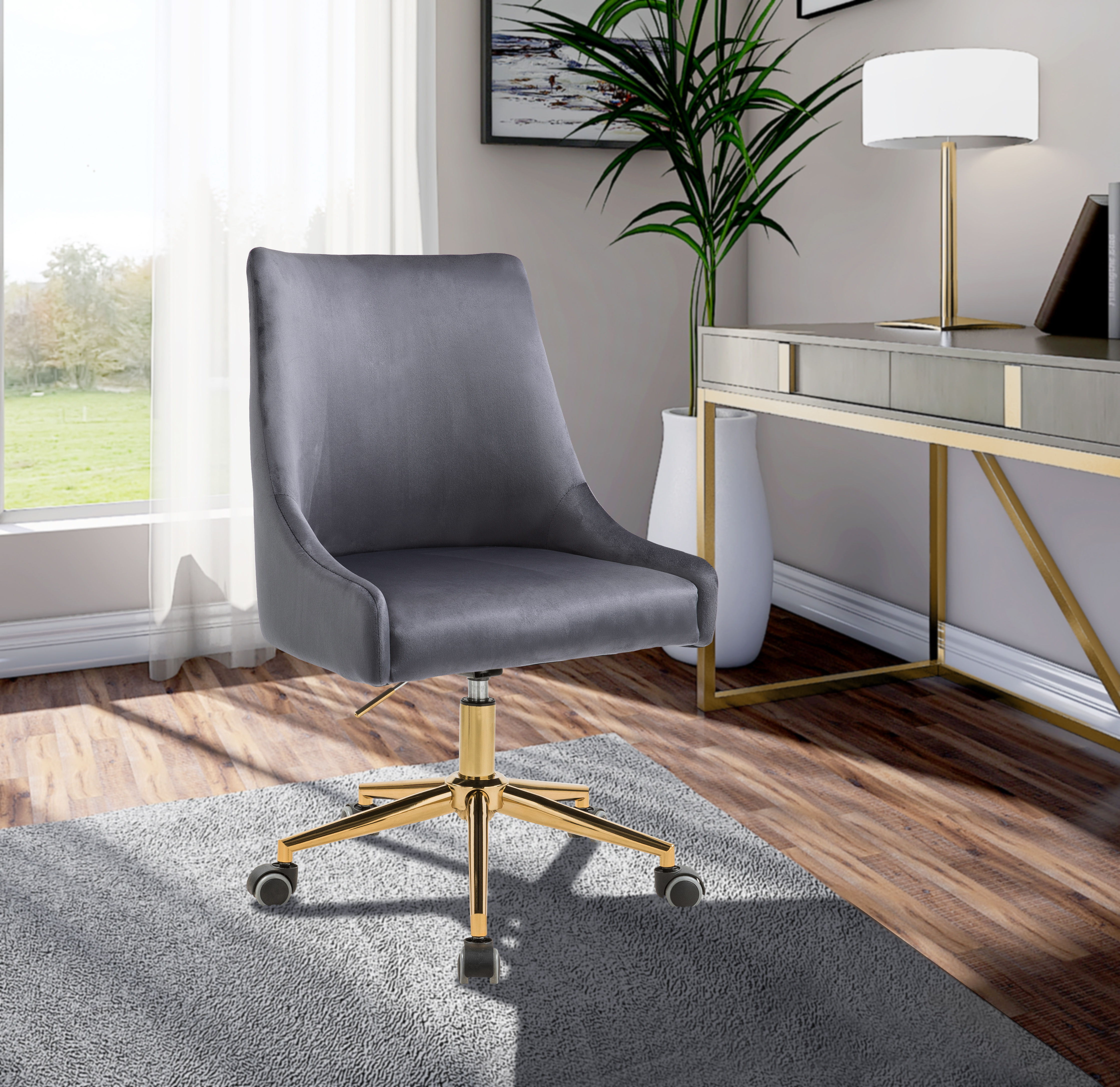 Karina - Fabric Office Chair - Gray