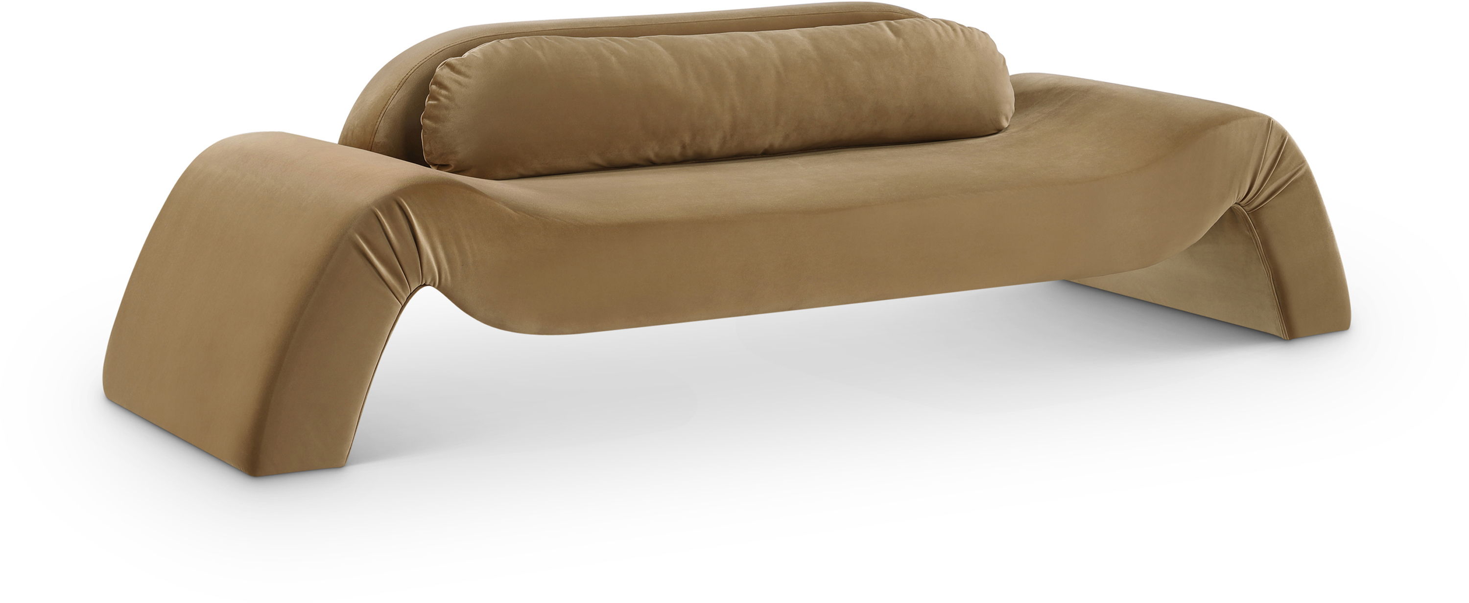 Austin - Velvet Sofa - Saddle