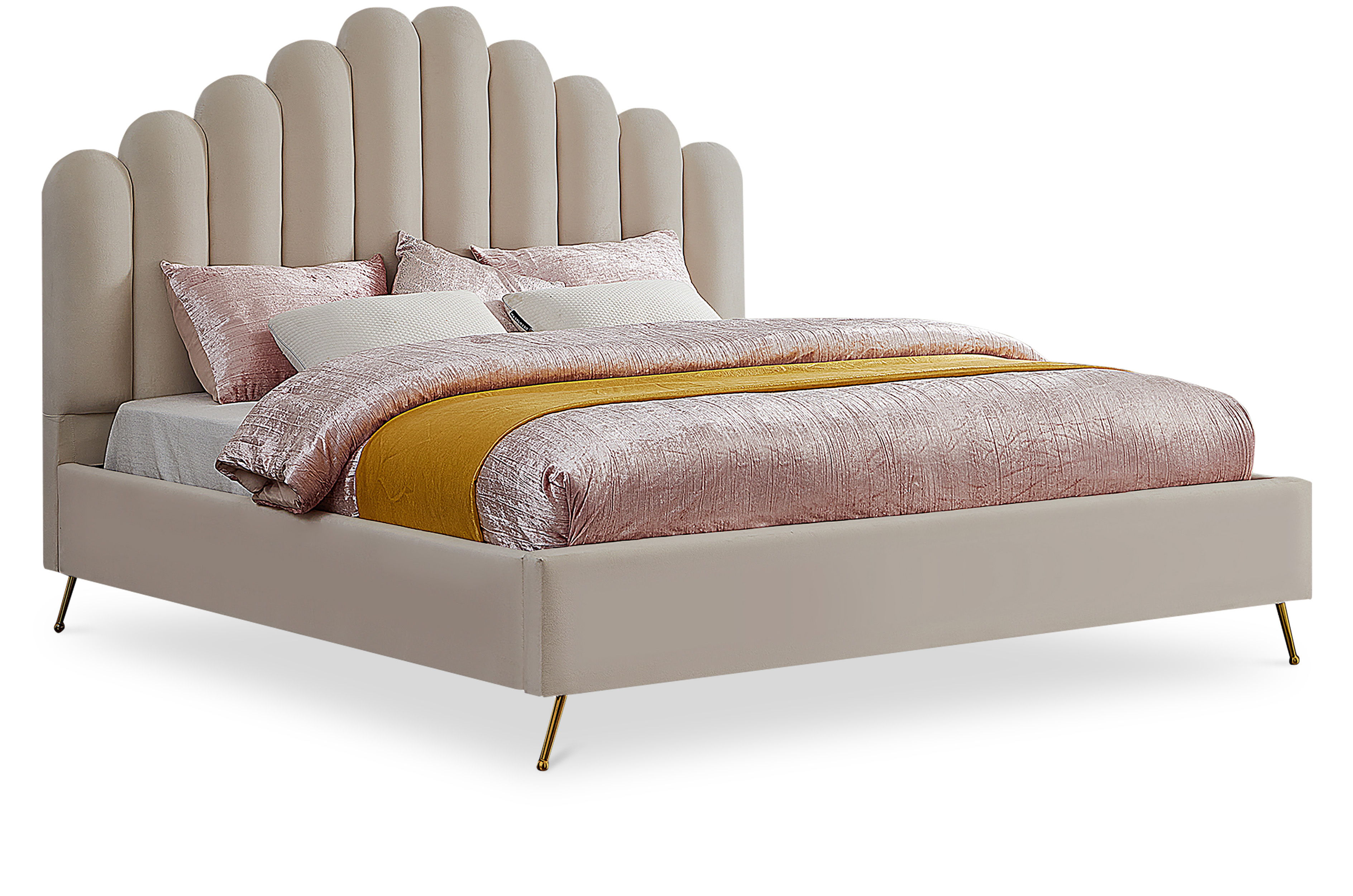 Lily - King Bed - Cream