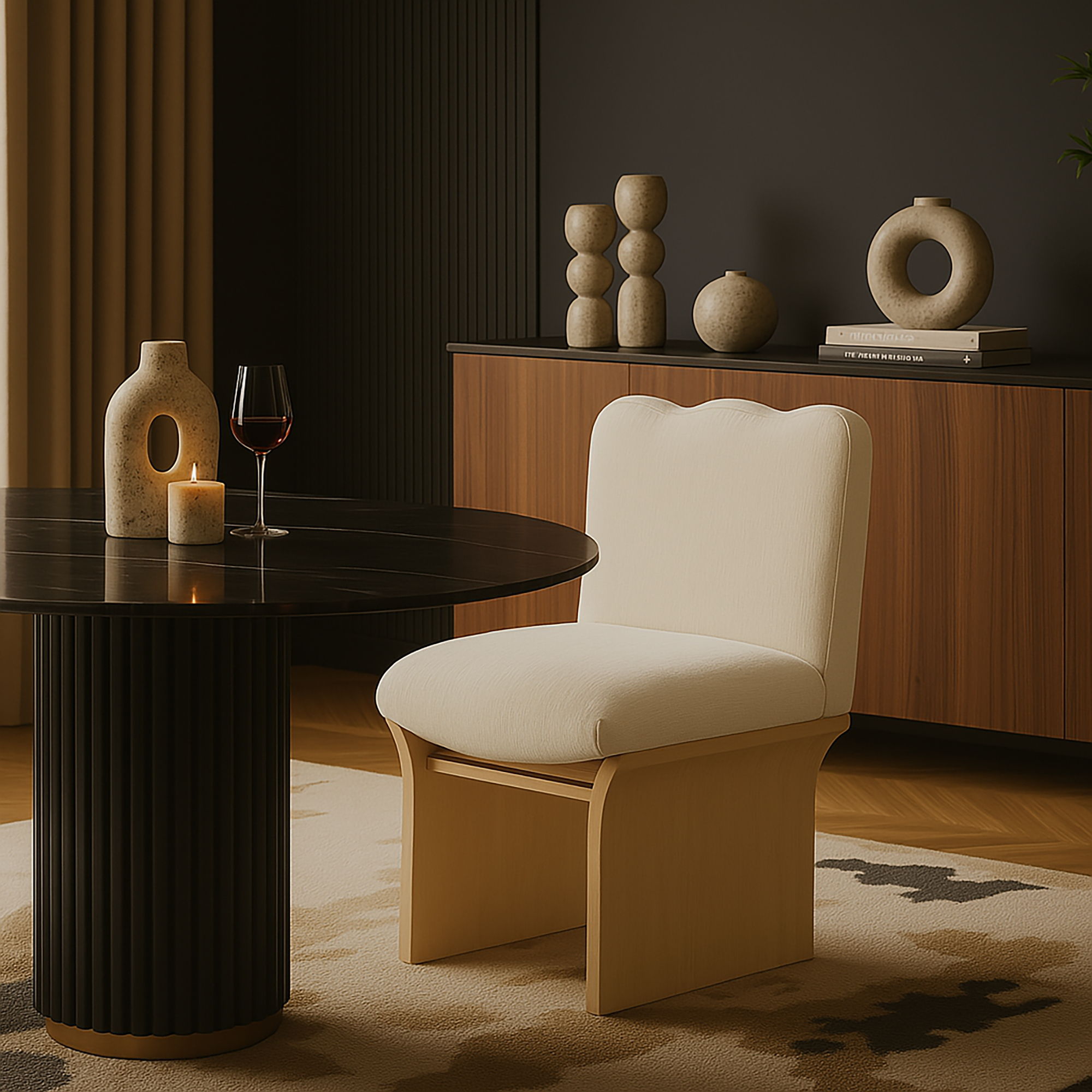Shaw - Upholstered Dining Chair - Cream
