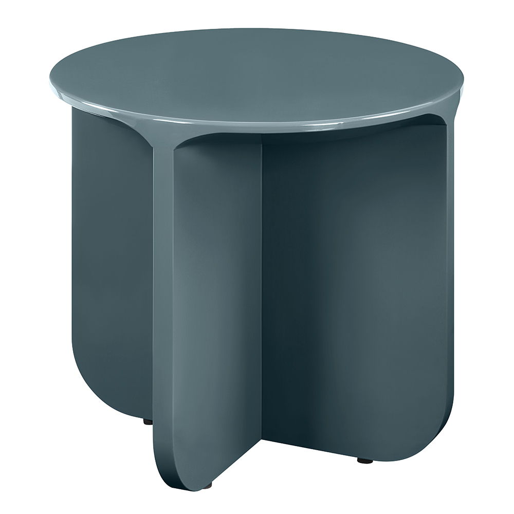 Lamond - End Table - Teal High Gloss, blue, view 2