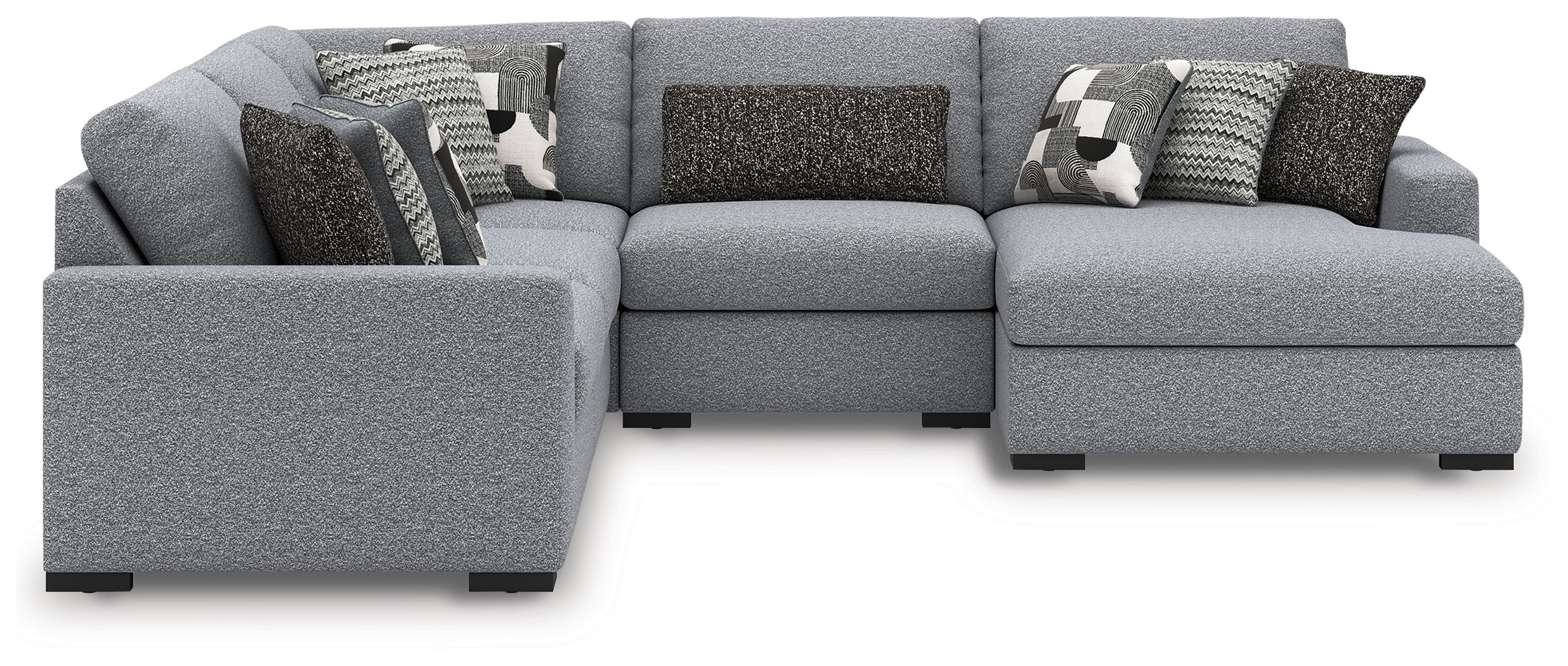 Ashley Furniture Bealton - 5-Piece Sectional With RAF Corner Chaise - Salt And Pepper - Image 2