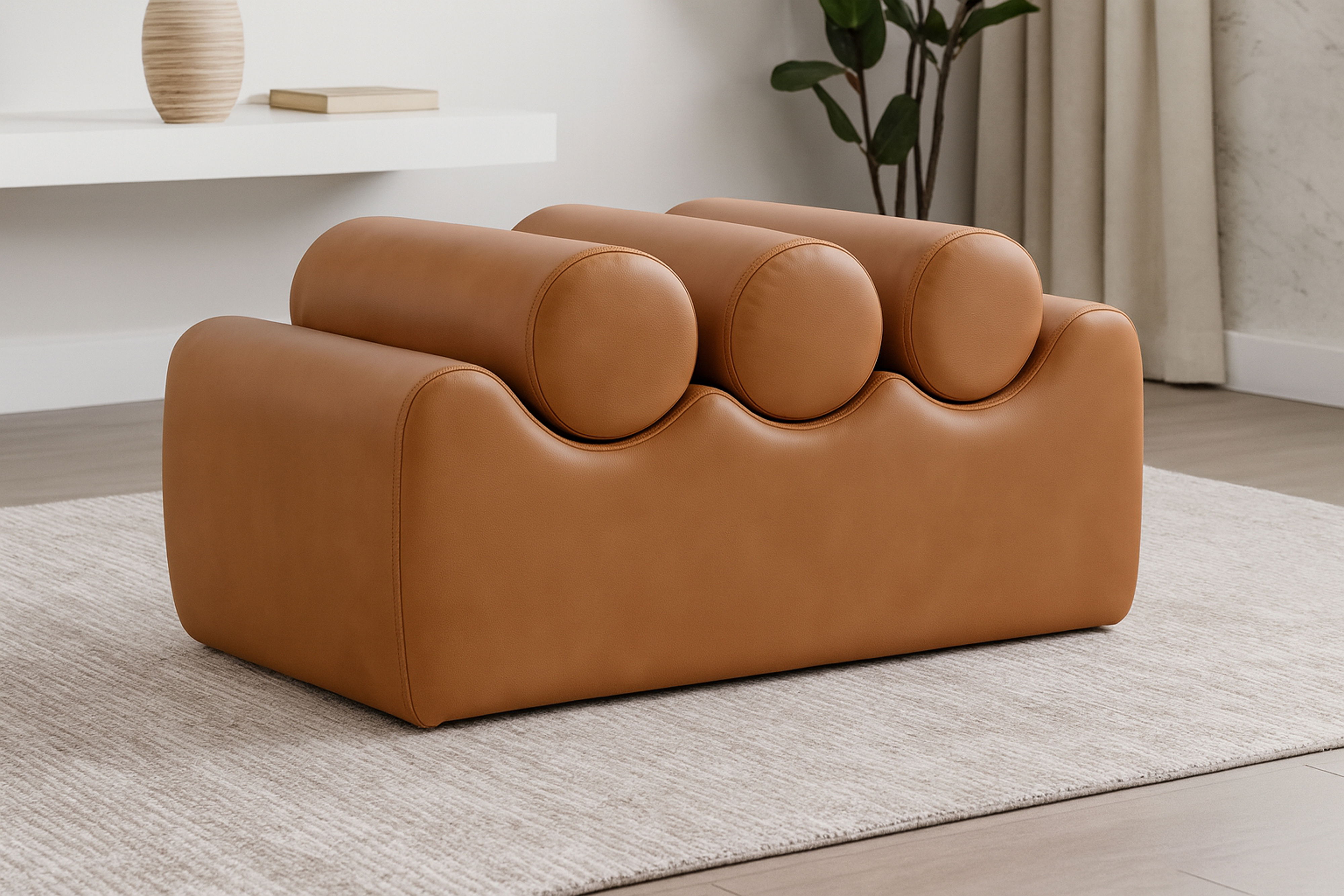 Rumble - 32" Bench - Cognac