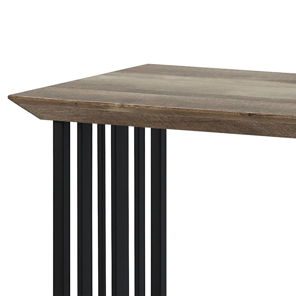 Zudora - Sofa Table - Antique Oak & Black, black, view 2