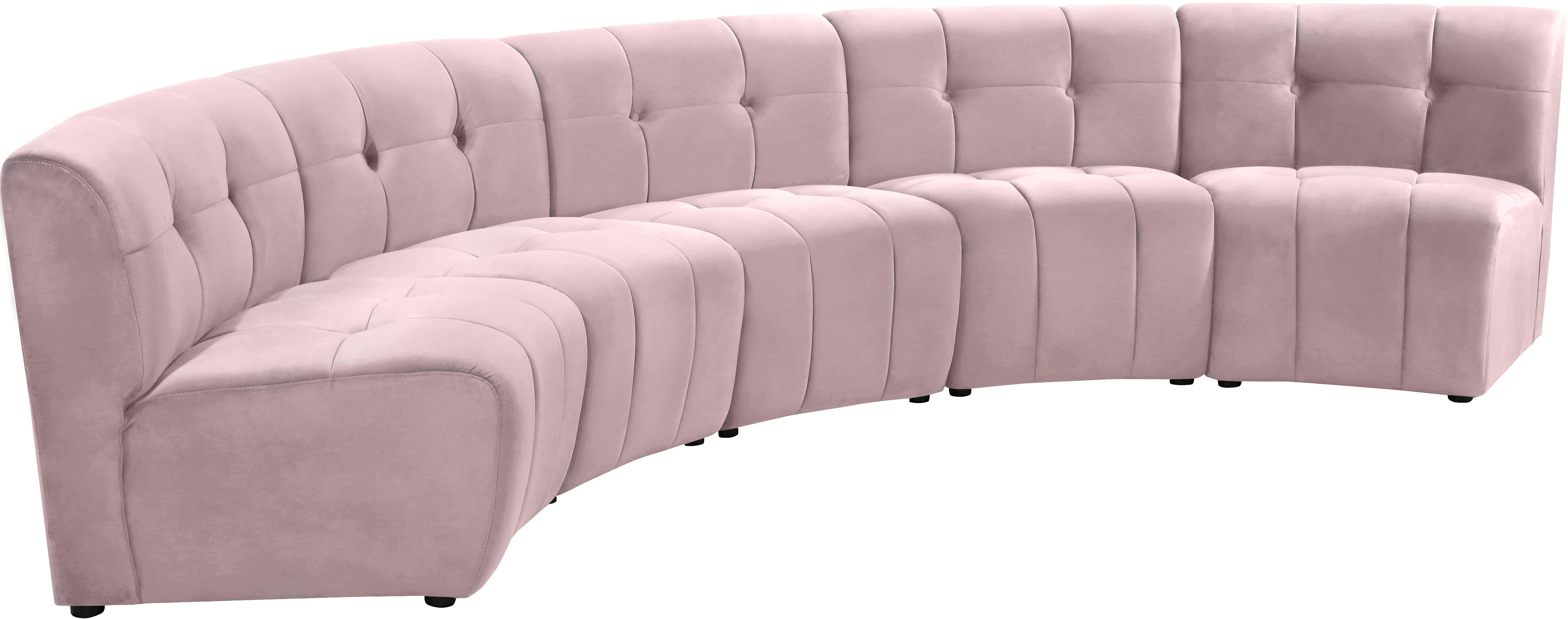 Limitless - 5 Piece Modular Sectional - Pink