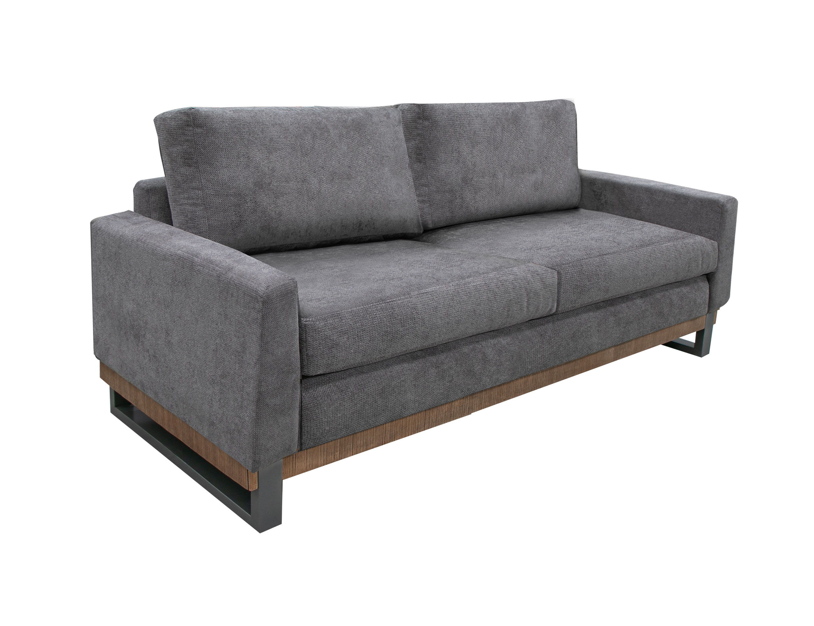 International Furniture Direct Mita - Loveseat - Iron Gray