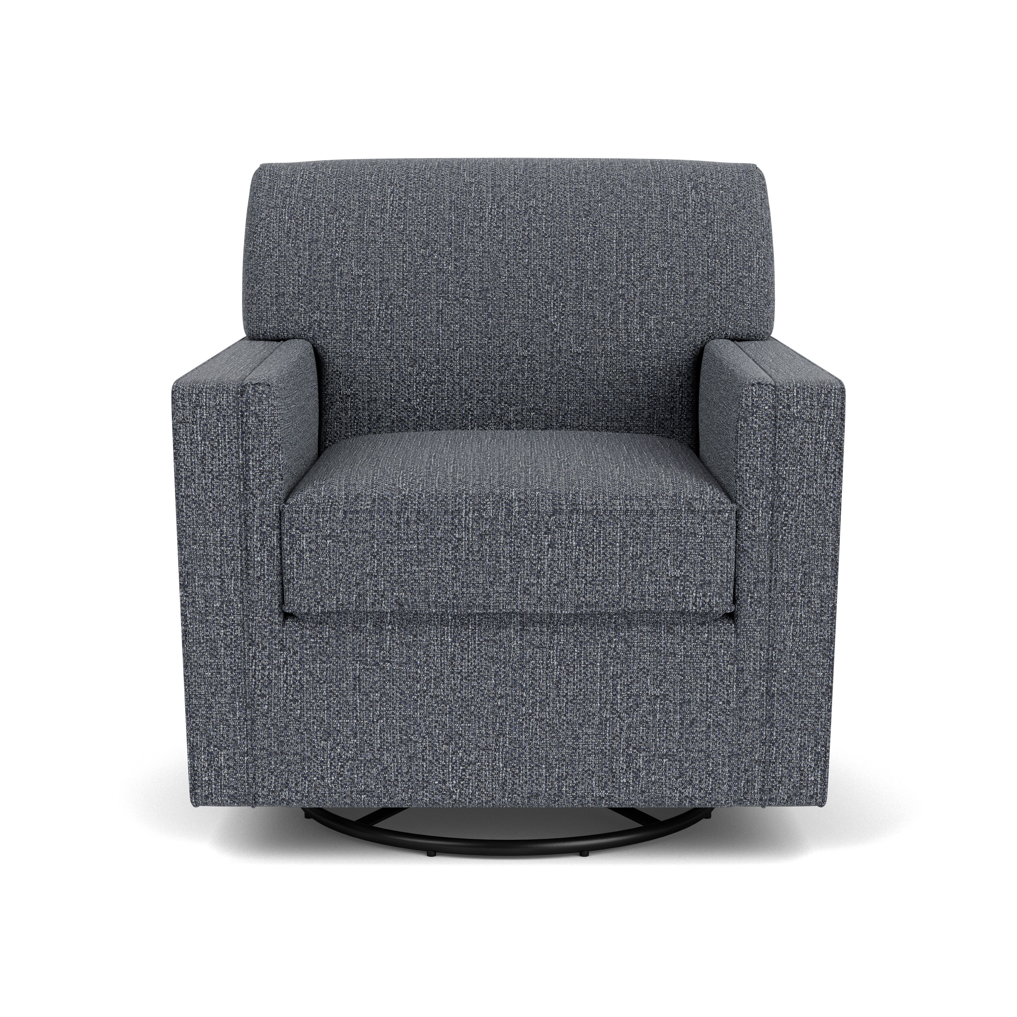 Nora - Fabric Swivel Chair, dark gray, view 6