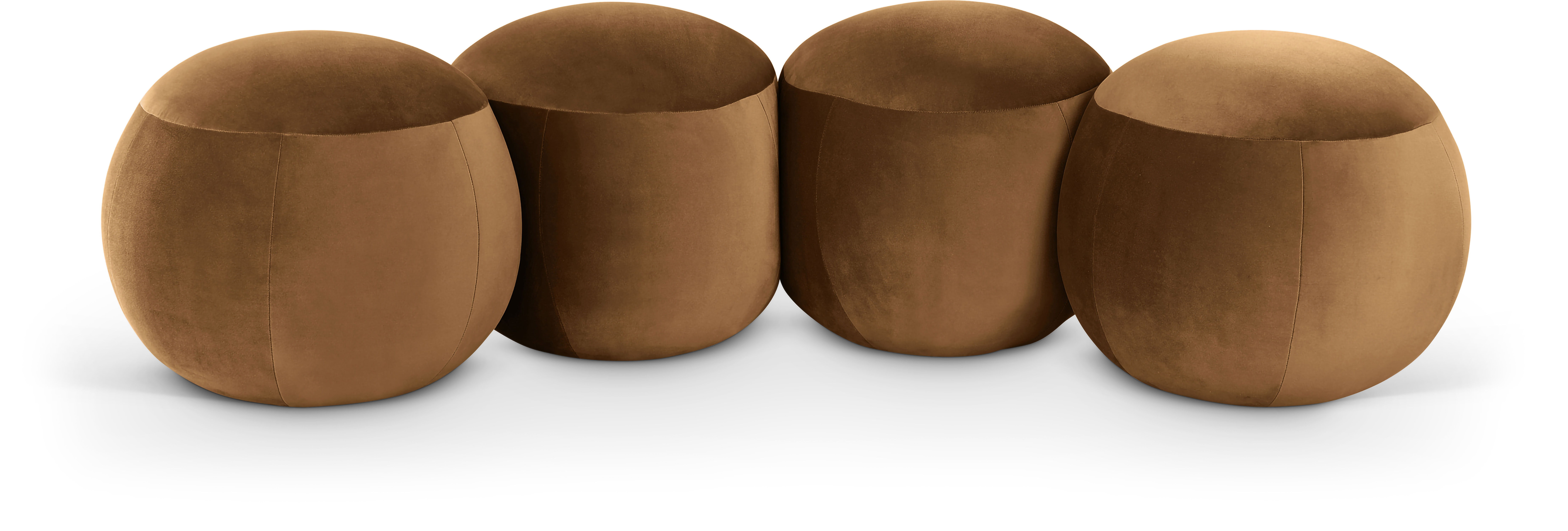 Apollo - 65" Velvet Bench - Saddle