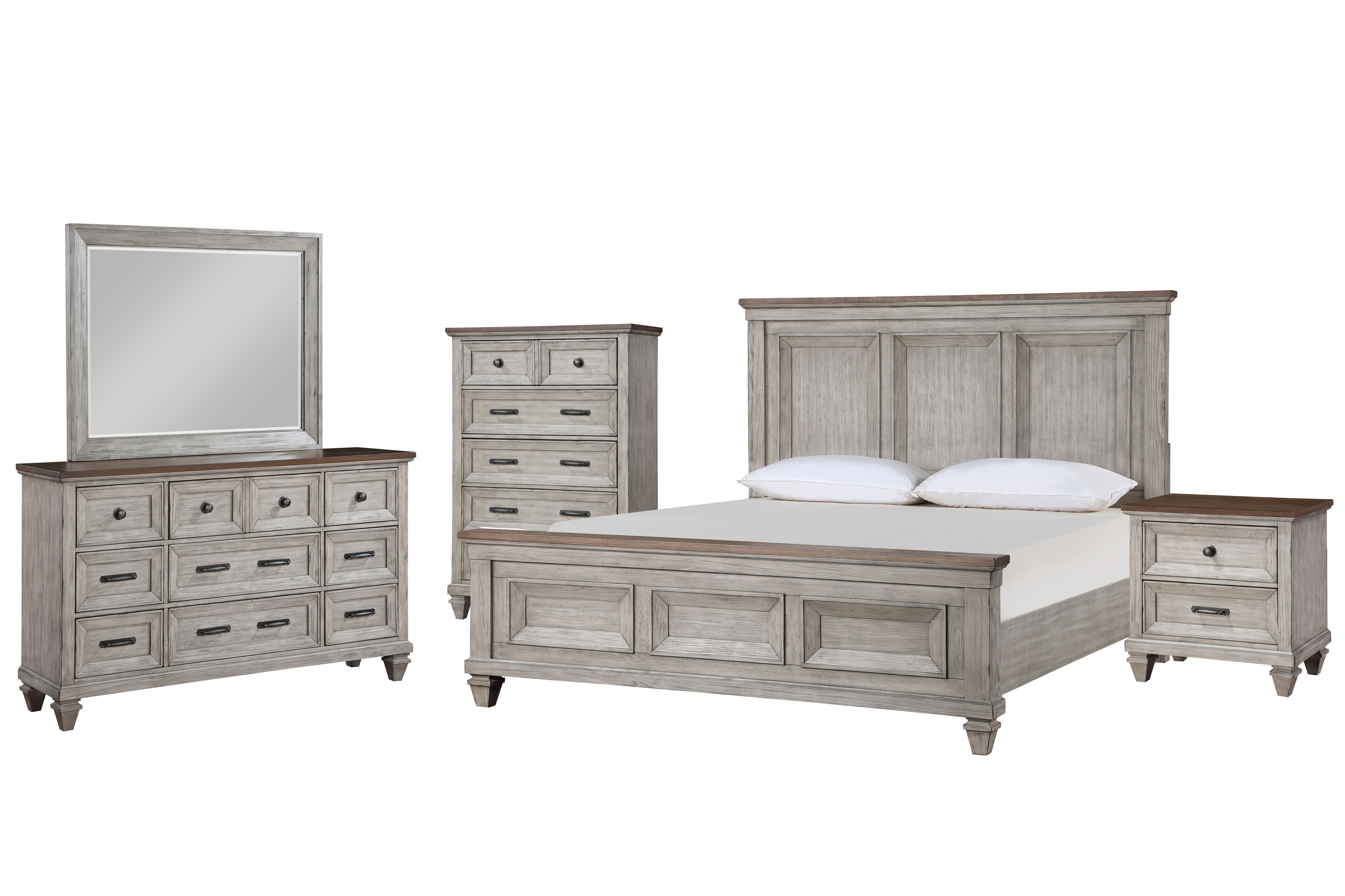 Queen · 5 Pc · Bed & Dresser & Mirror & Chest & Nightstand