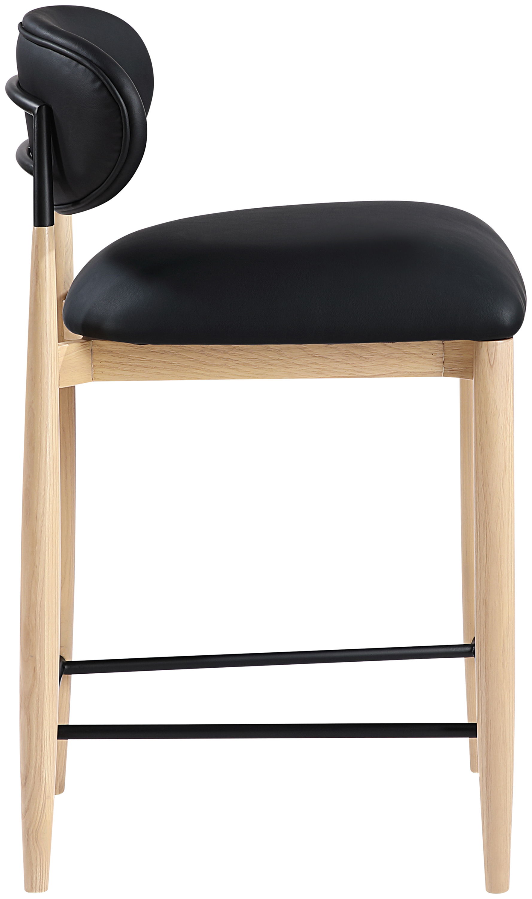 Riccio - Upholstered Stool - Black