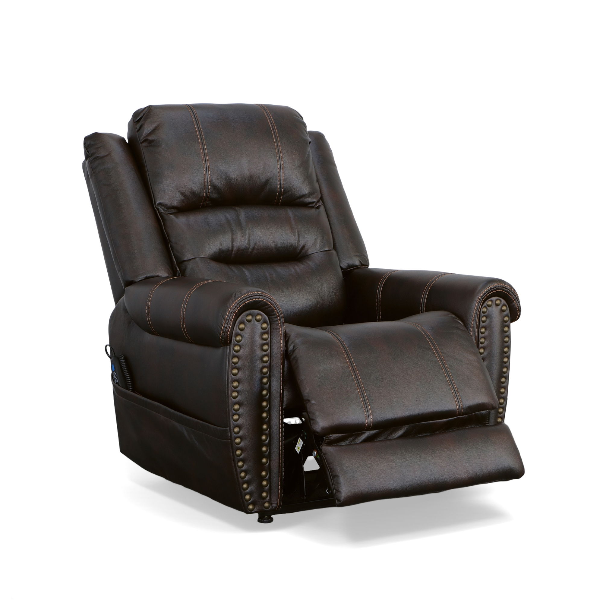 Oscar - Power Lift Recliner With Right-Hand Control & Power Headrest - Molasses, dark brown, view 4