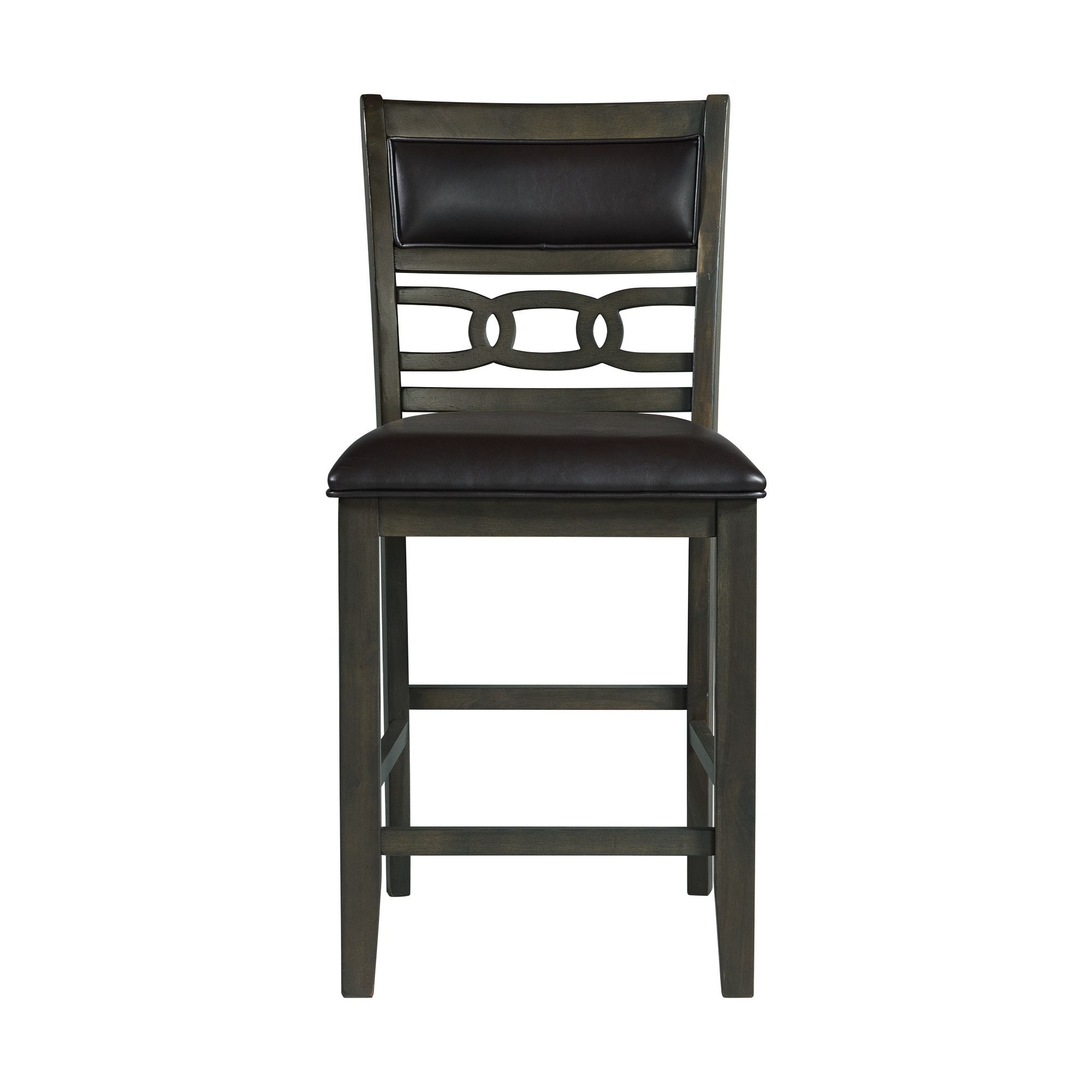 Amherst - Counter Side Chair With PU Cushion (Set of 2) - Gray Finish